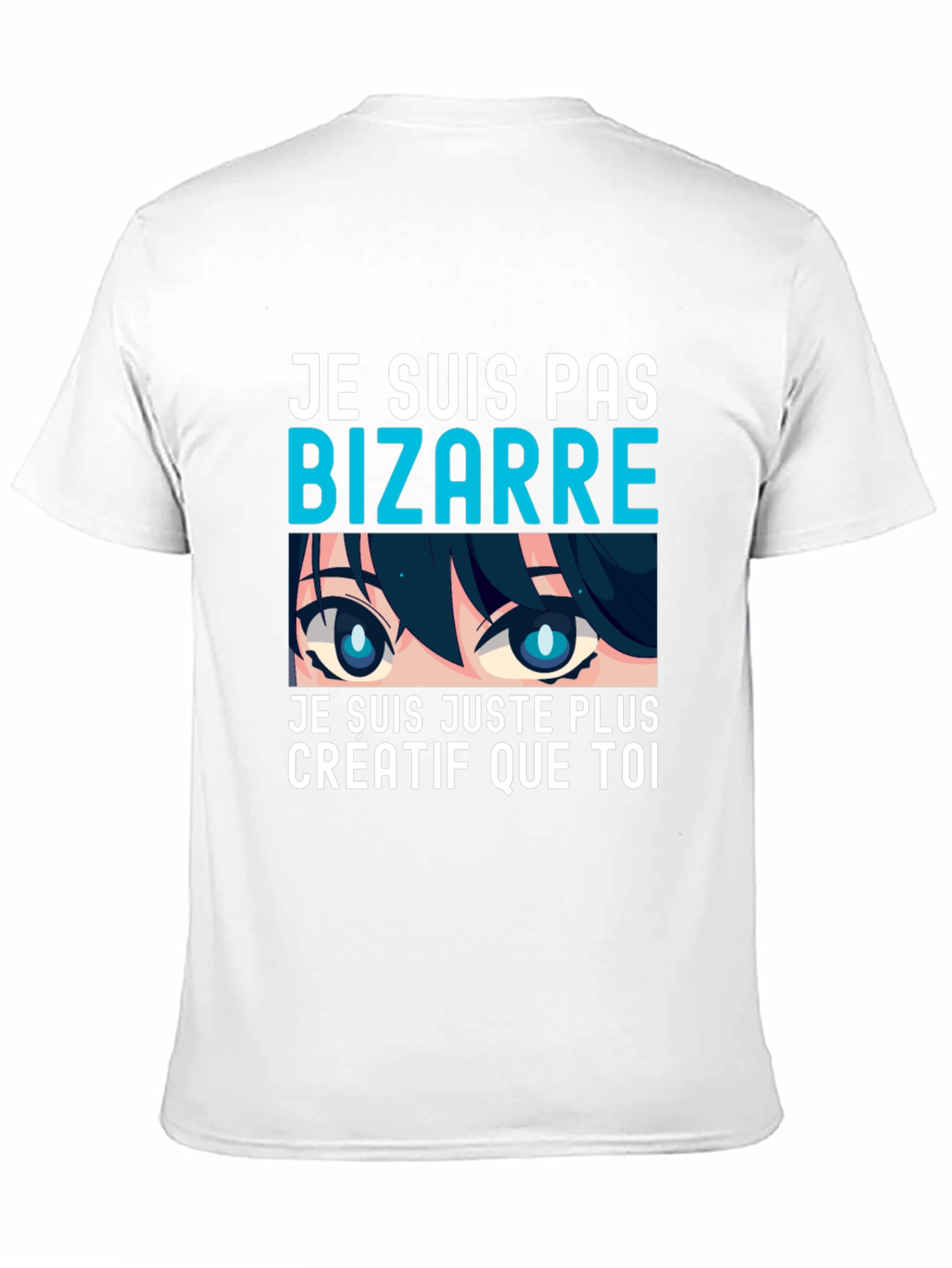 Black Creative Anime Eyes Graphic T-Shirt - Unique Tee view 11