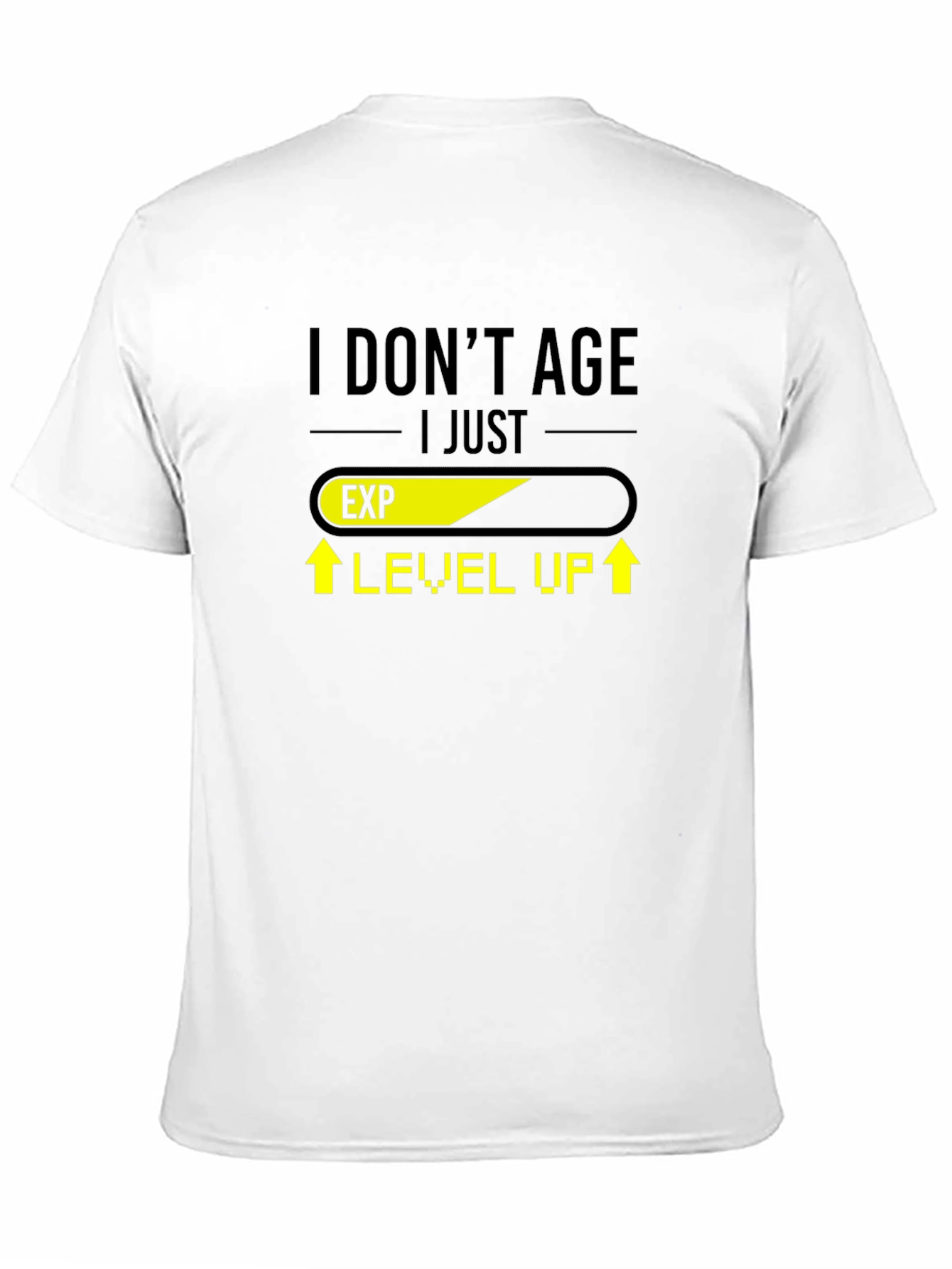 Black Level Up Black T-Shirt - Gamer Humor view 11