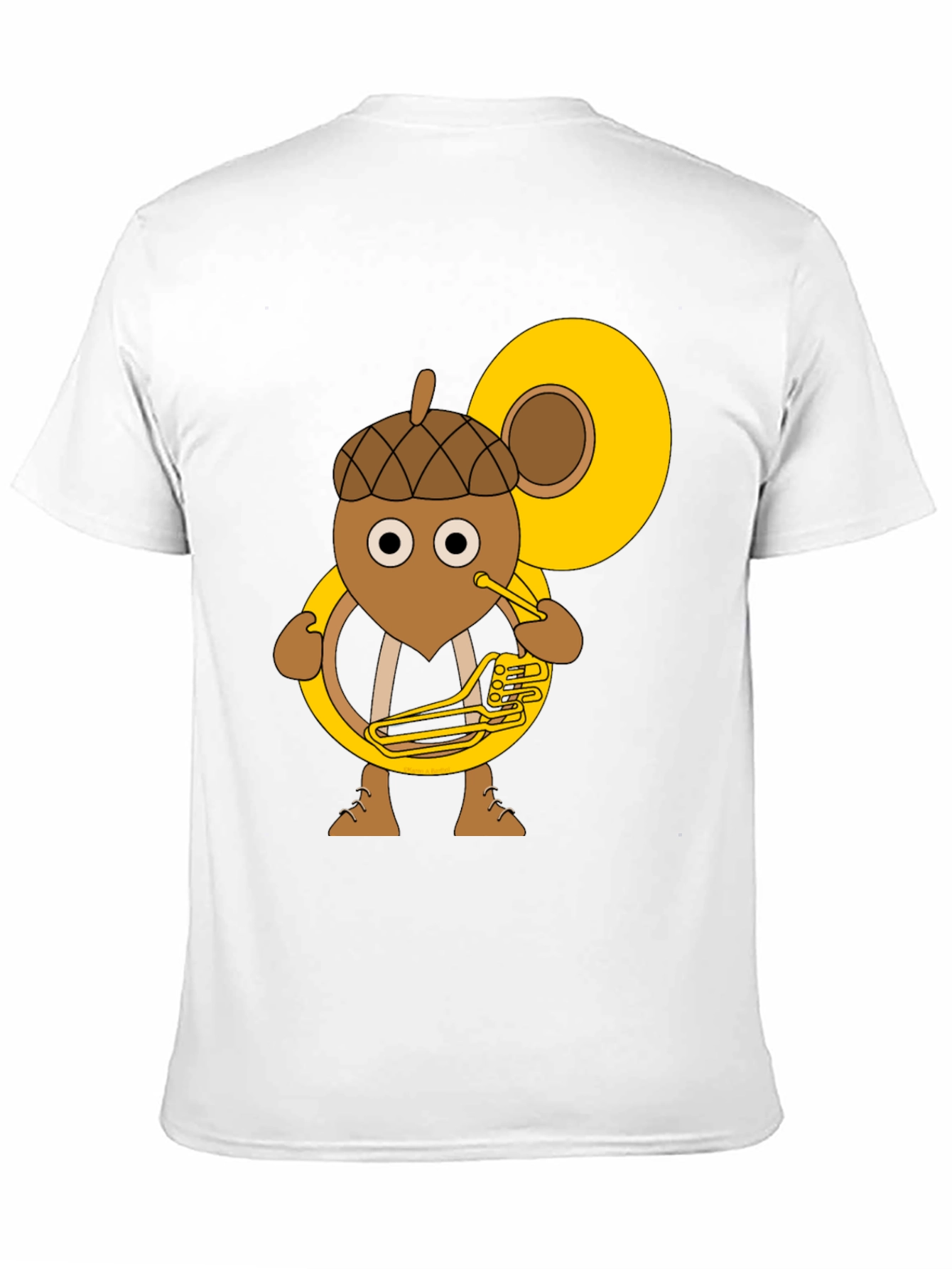 Black Acorn Tuba Player Black T-Shirt view 11