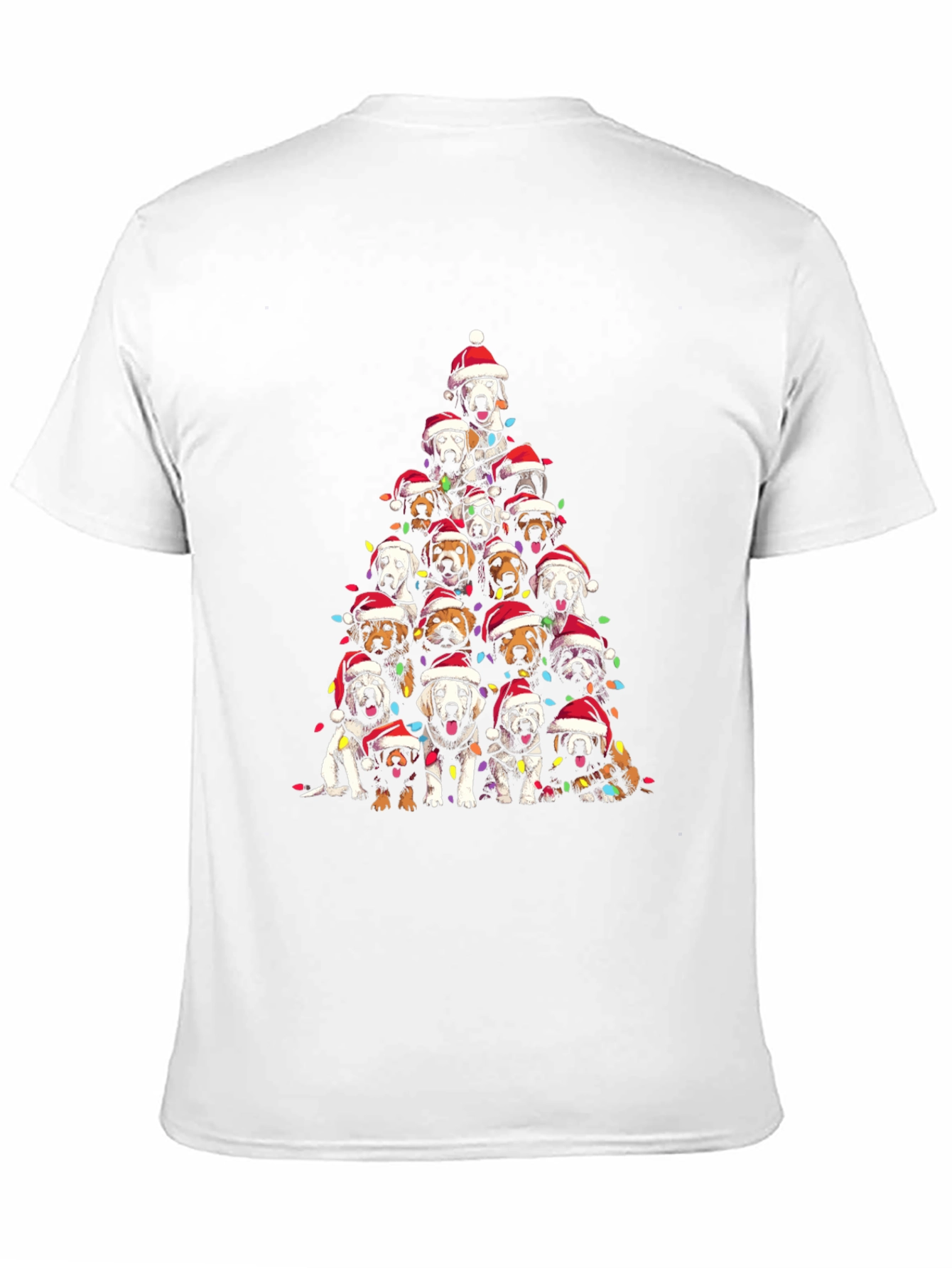 Black Dog Breed Christmas Tree T-Shirt view 11