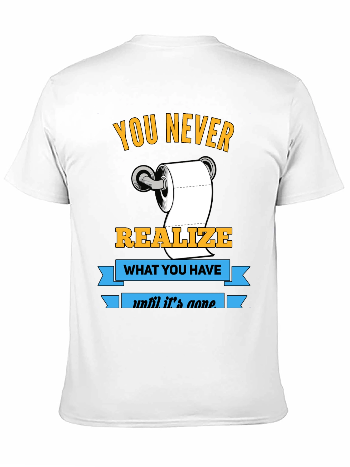 Black Funny Toilet Paper Graphic T-Shirt view 11