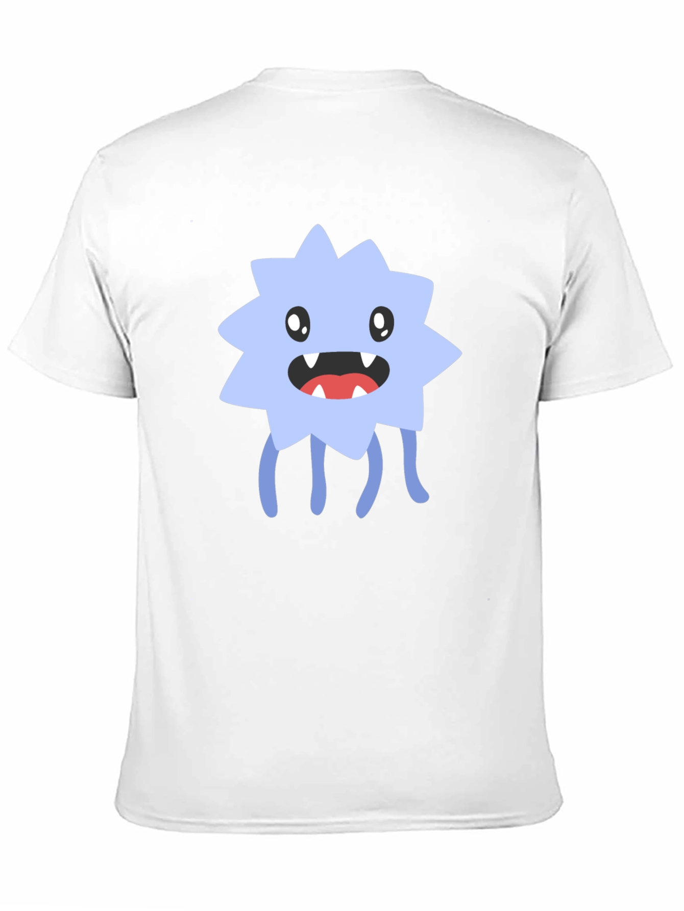 Black Funny Monster Graphic Tee - Black Cotton Blend T-Shirt view 11