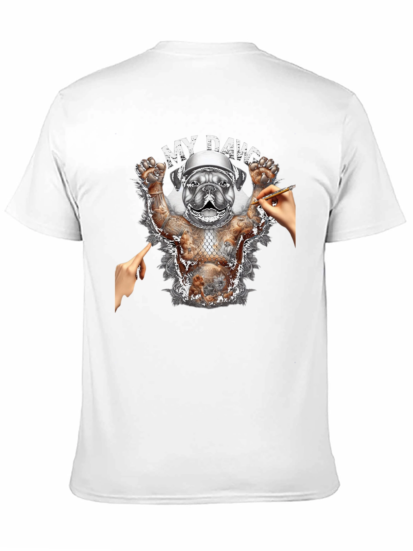 Black My Dawg Graphic Print Black T-Shirt view 11