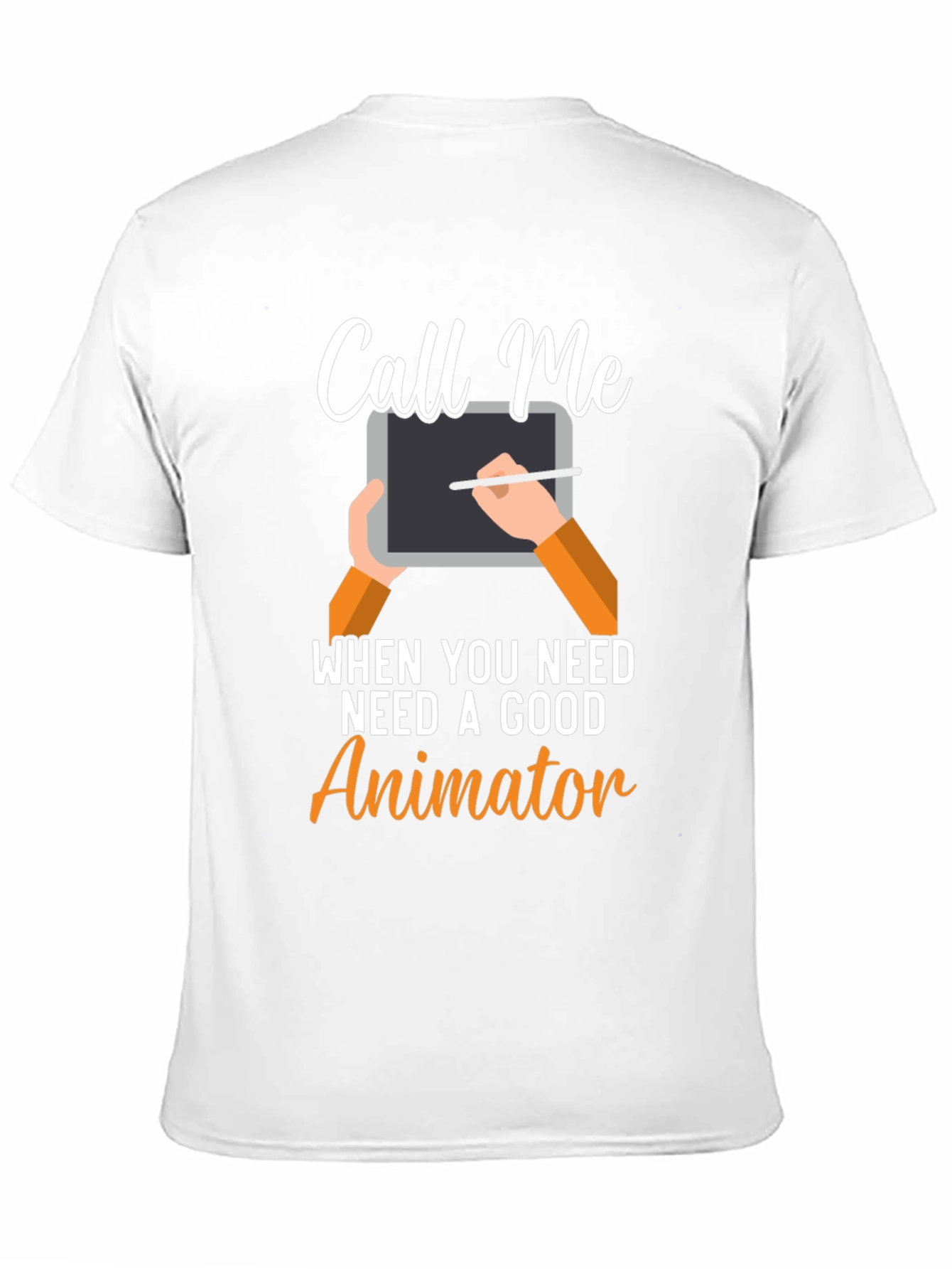 Black Call Me Animator T-Shirt - Creative Design view 11