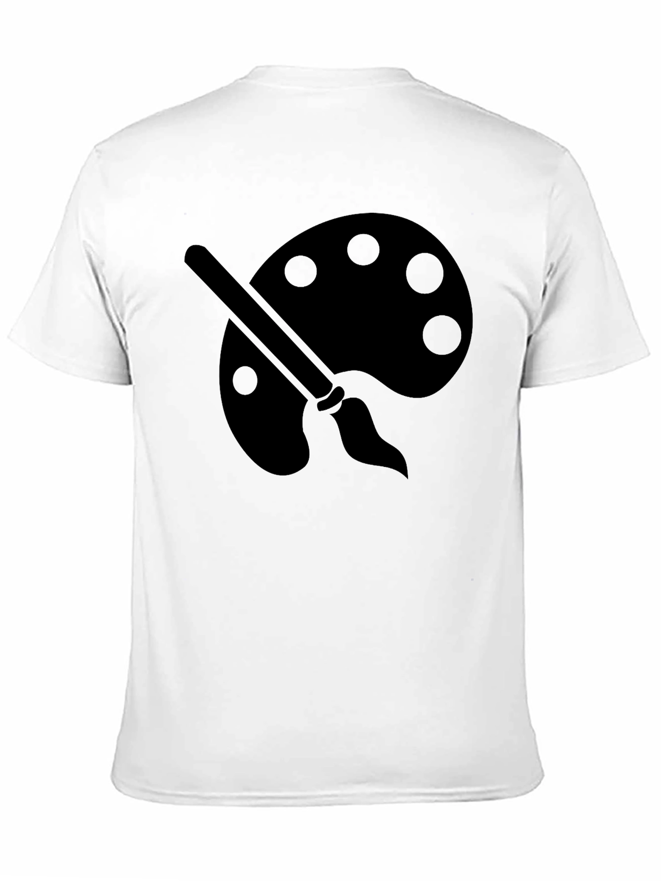 Black Artist Palette Graphic Tee - Black Cotton Crewneck T-Shirt view 11