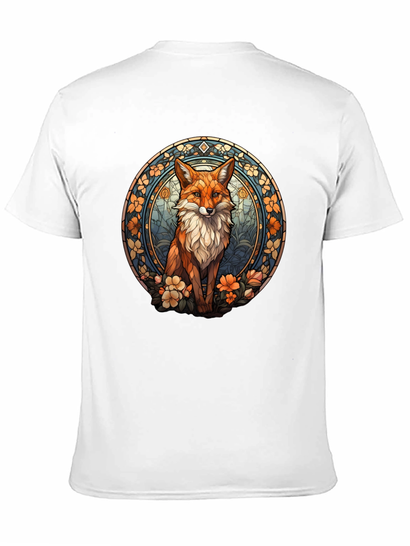 Black Fox Art T-Shirt - Black Cotton Blend view 11