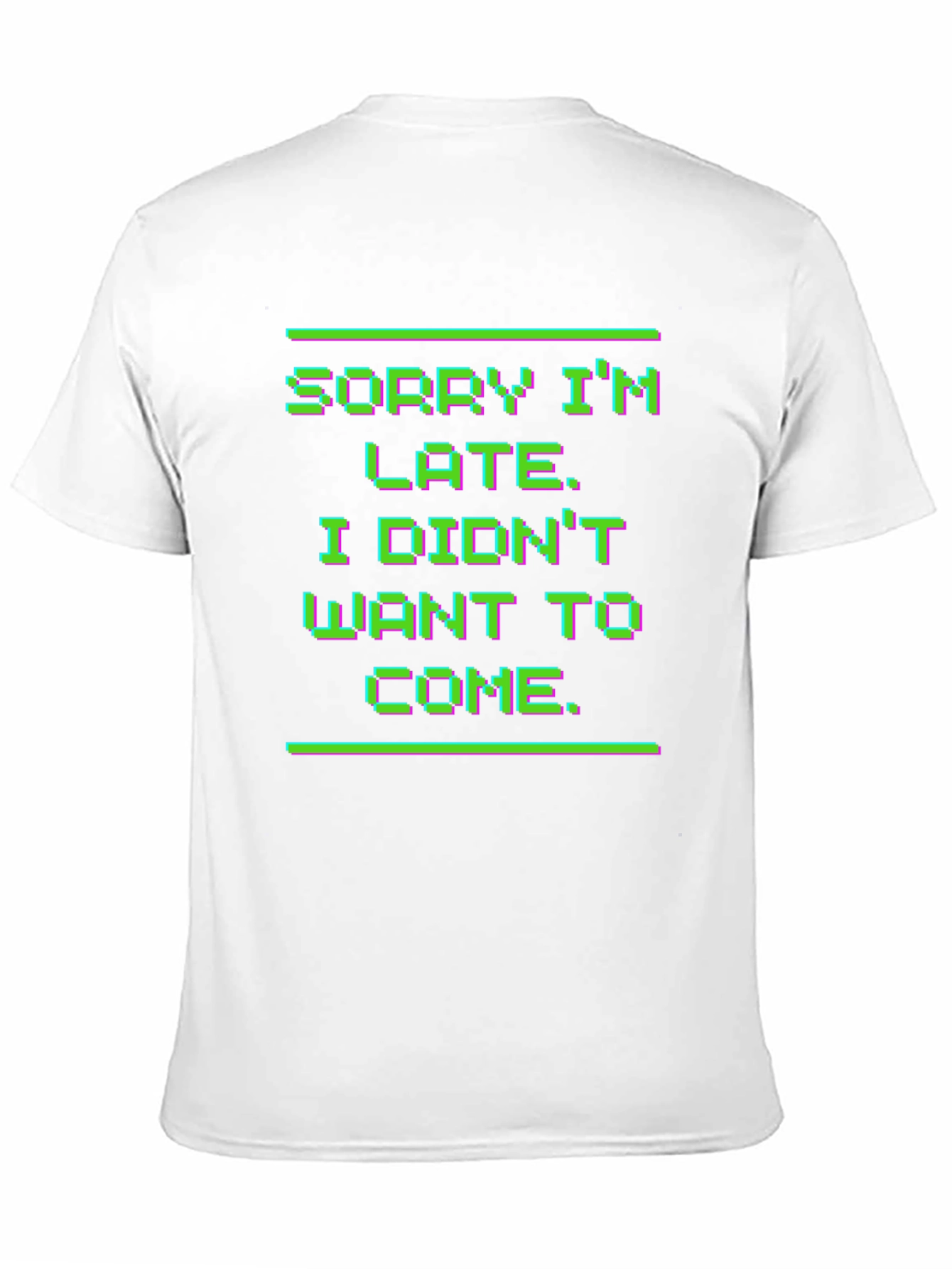 Black Sorry I'm Late T-Shirt view 11