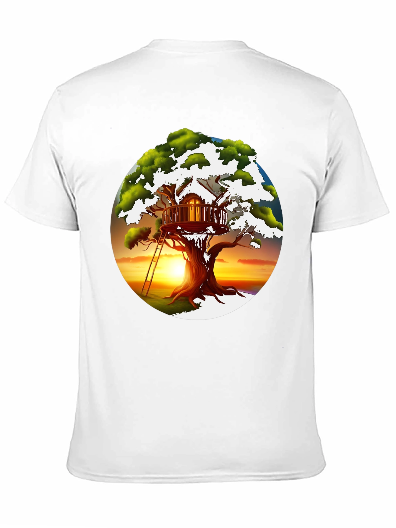 Black Treehouse Graphic T-Shirt - Unique Design view 11
