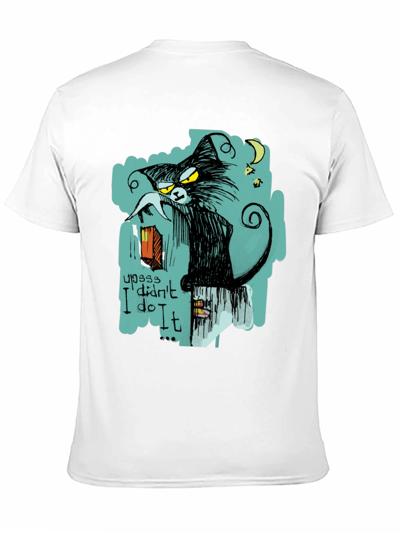 Black Black Cat "I Didn't Do It" Graphic T-Shirt view 11