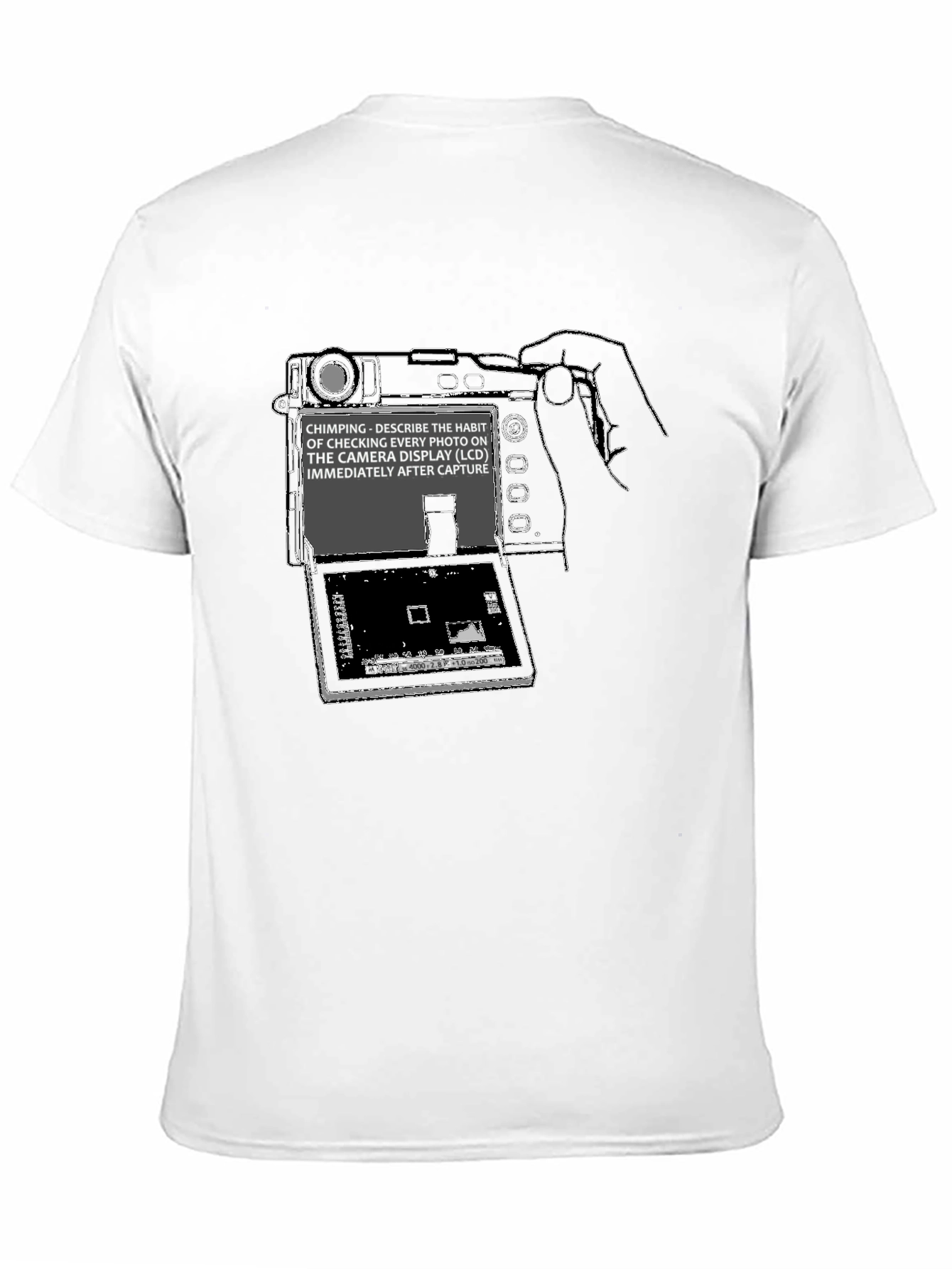 Black Chimping Camera Definition T-Shirt - Photographer Humor Tee view 11