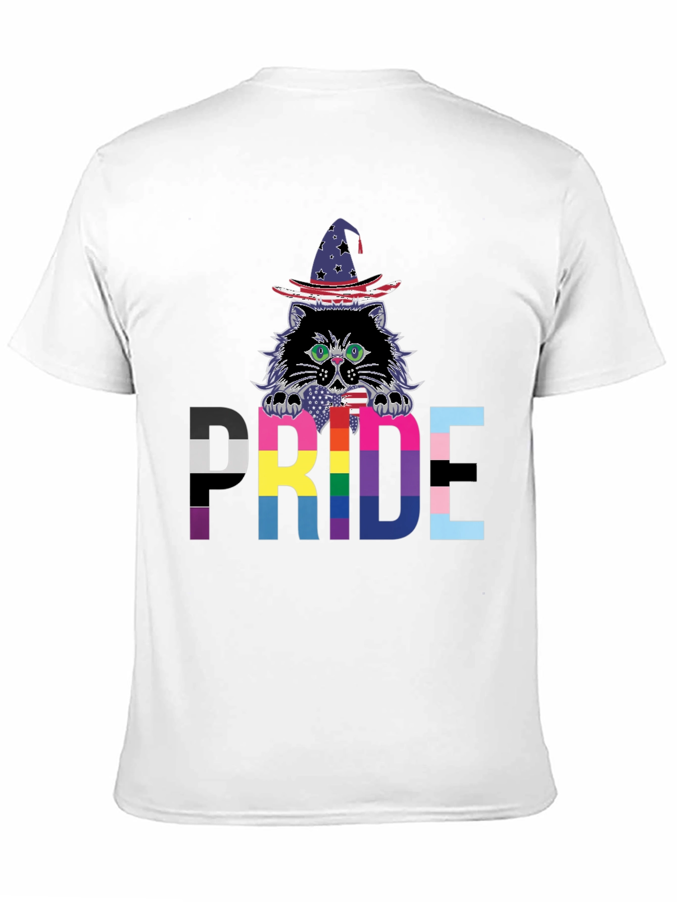 Black Pride Cat Wizard T-Shirt view 11
