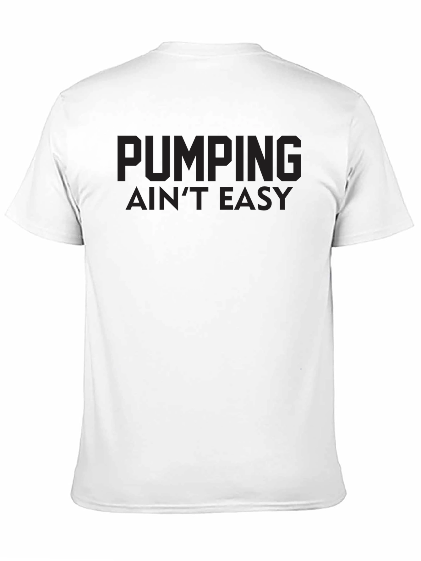 Black Pumping Ain't Easy Black Graphic Tee view 11