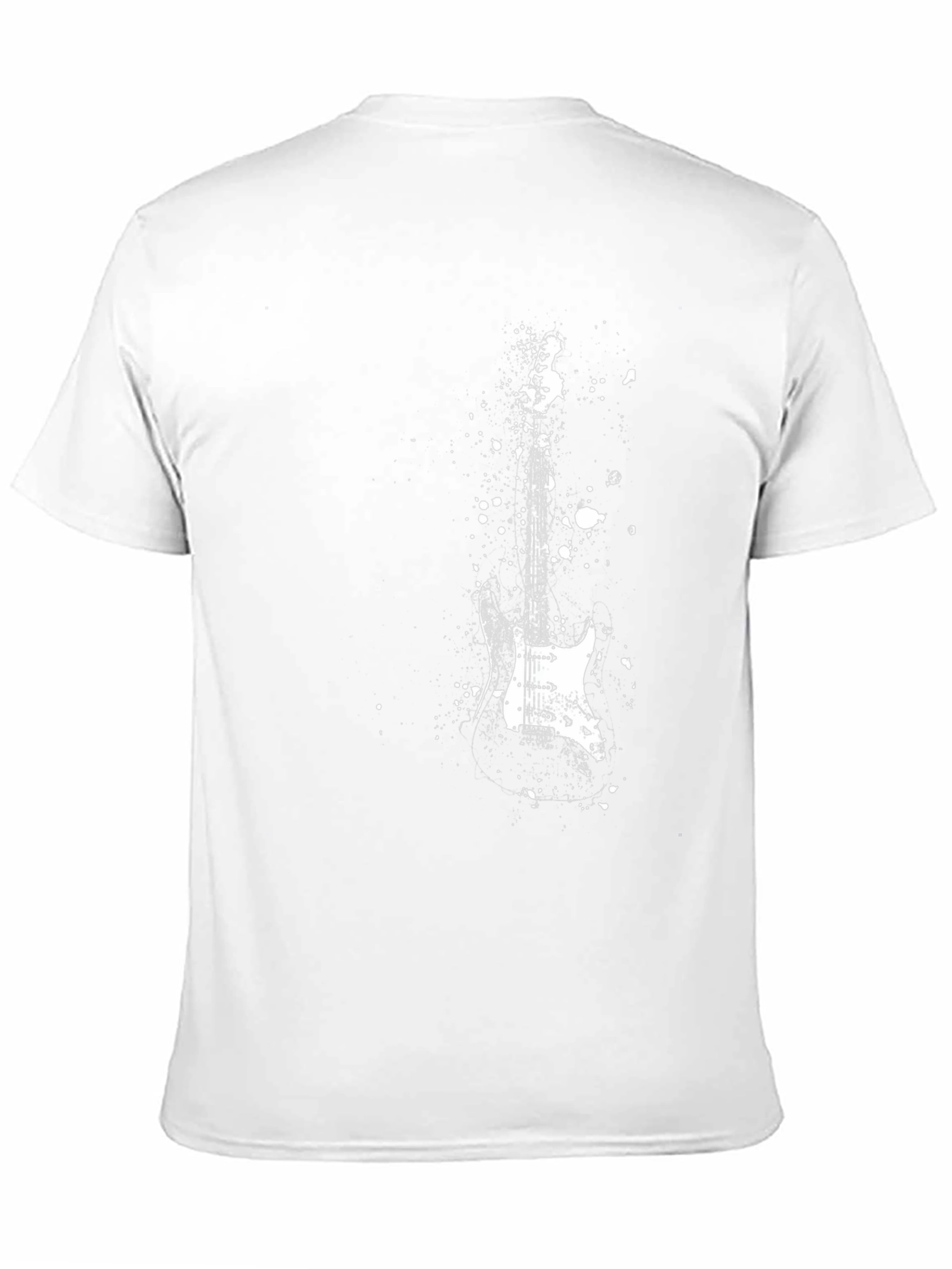 Black Guitar Splatter T-Shirt - Music Lover Tee view 11