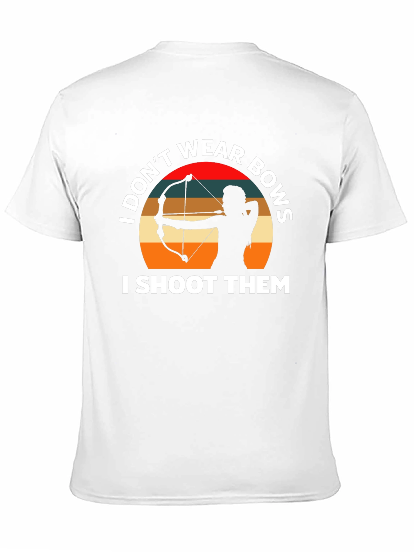 Black Archery Bows T-Shirt - I Don't Wear Bows, I Shoot Them view 11