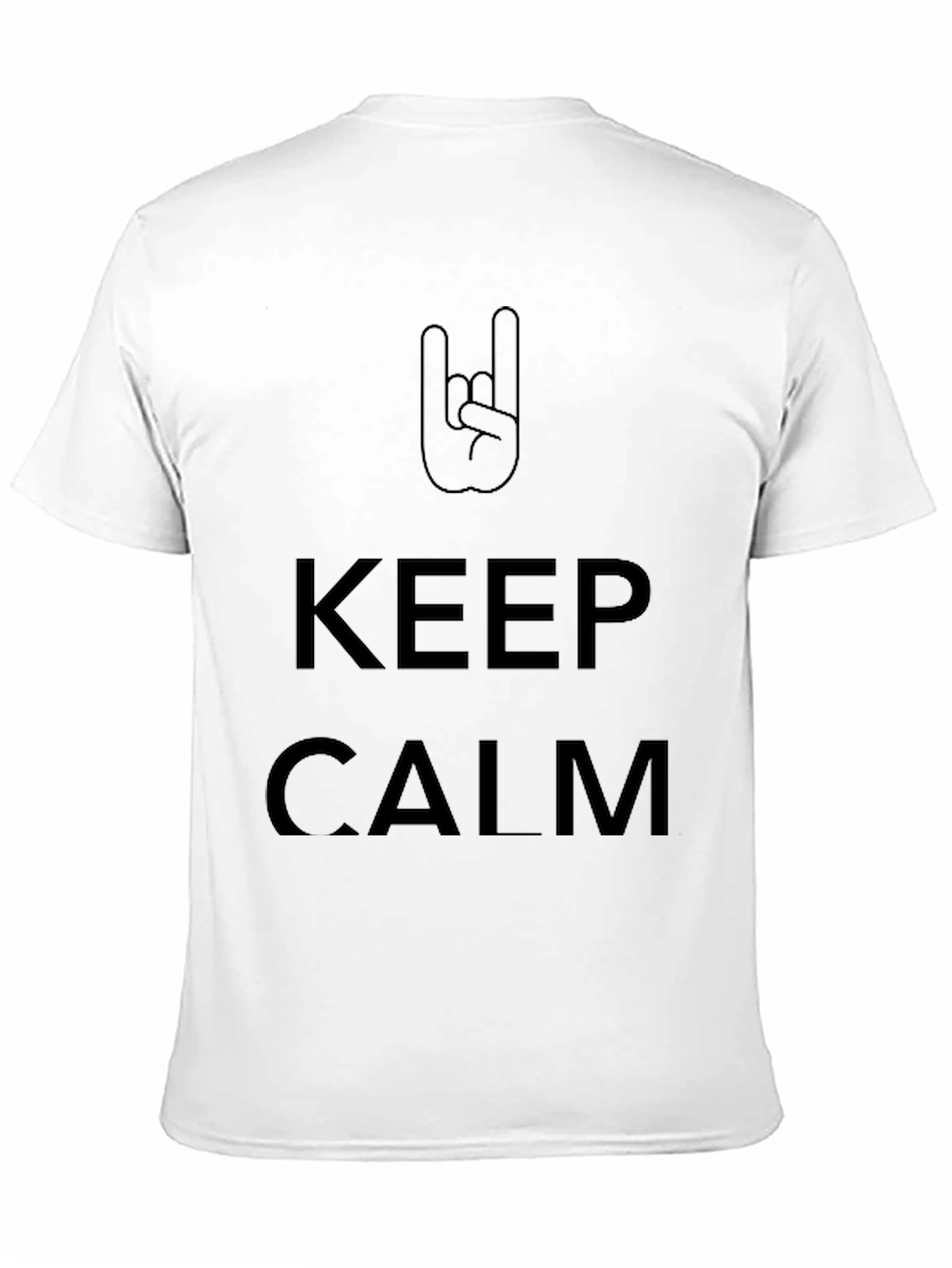 Black Keep Calm Rock On Graphic Tee view 11