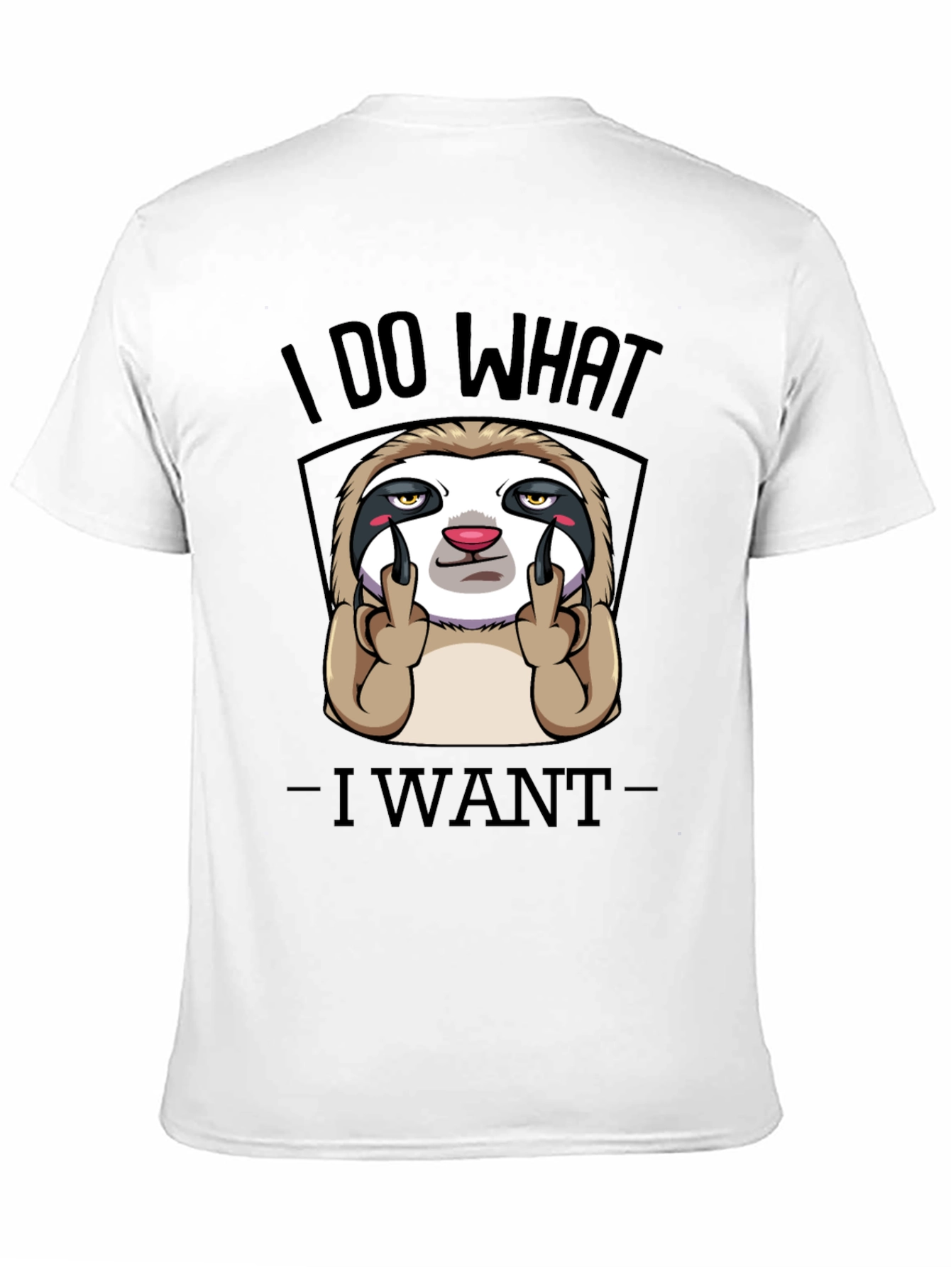 Black I Do What I Want Sloth Graphic Tee view 11