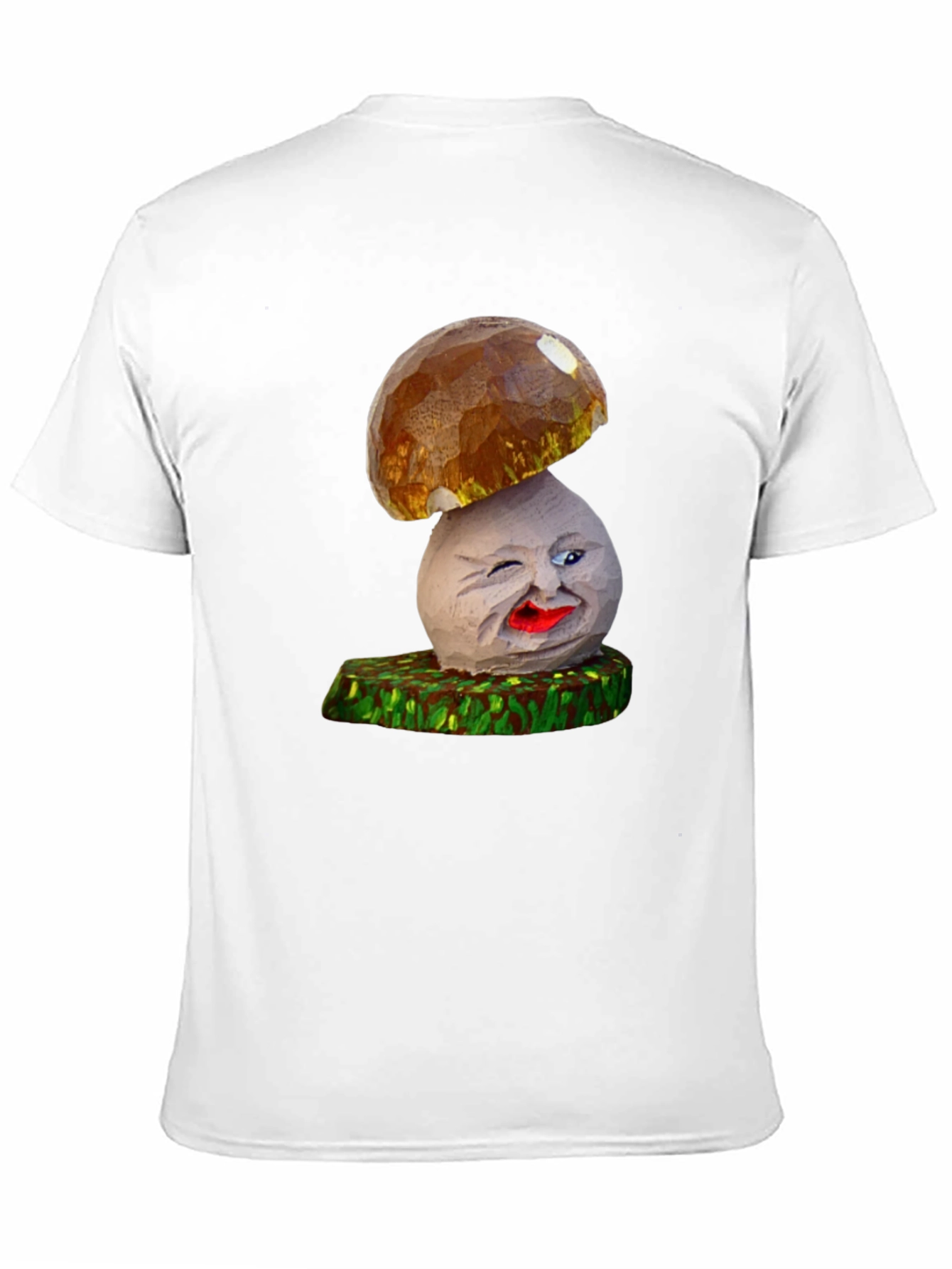 Black Funny Mushroom Character Graphic T-Shirt view 11