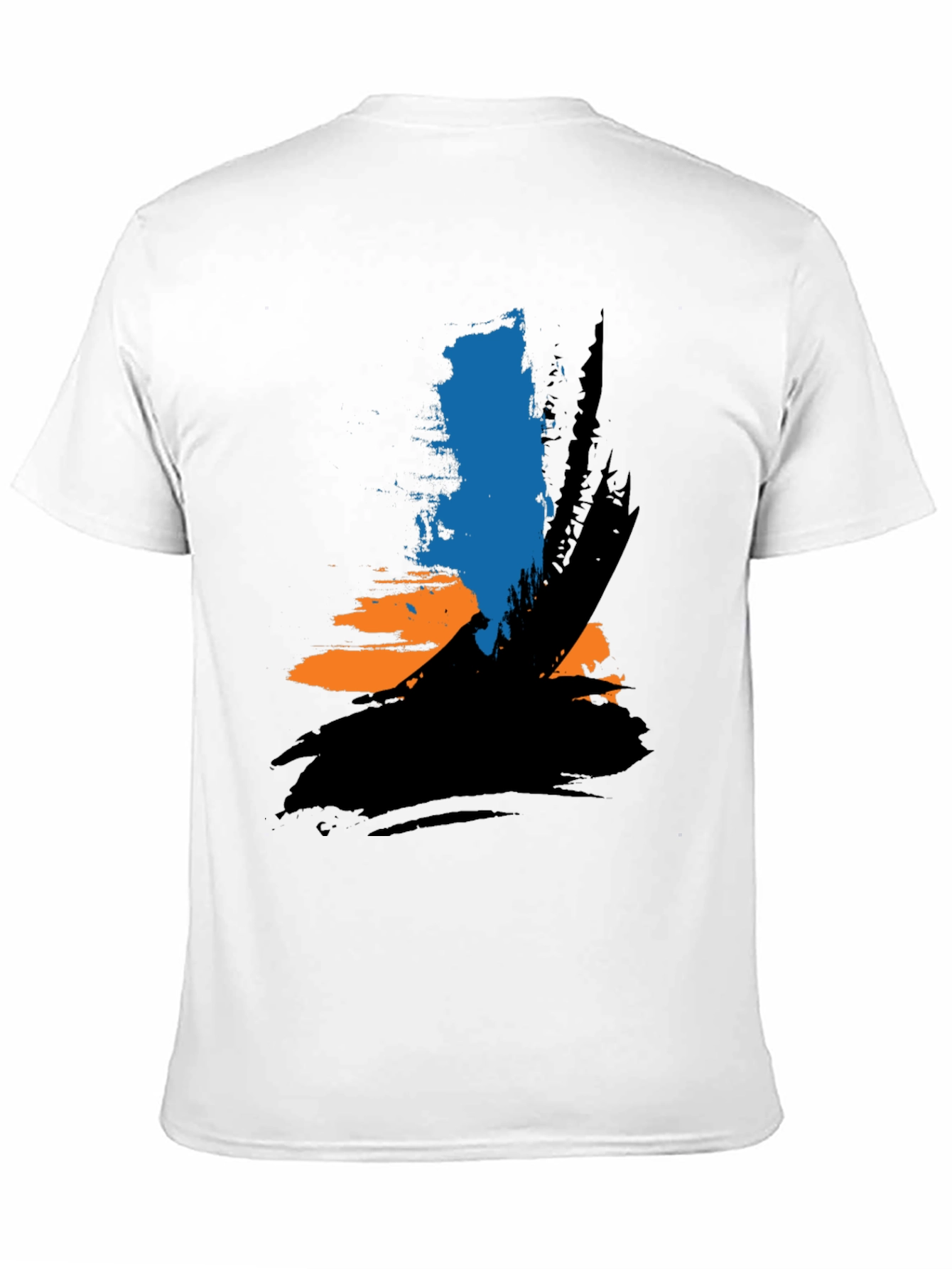 Black Abstract Brushstroke Graphic Tee - Black view 11