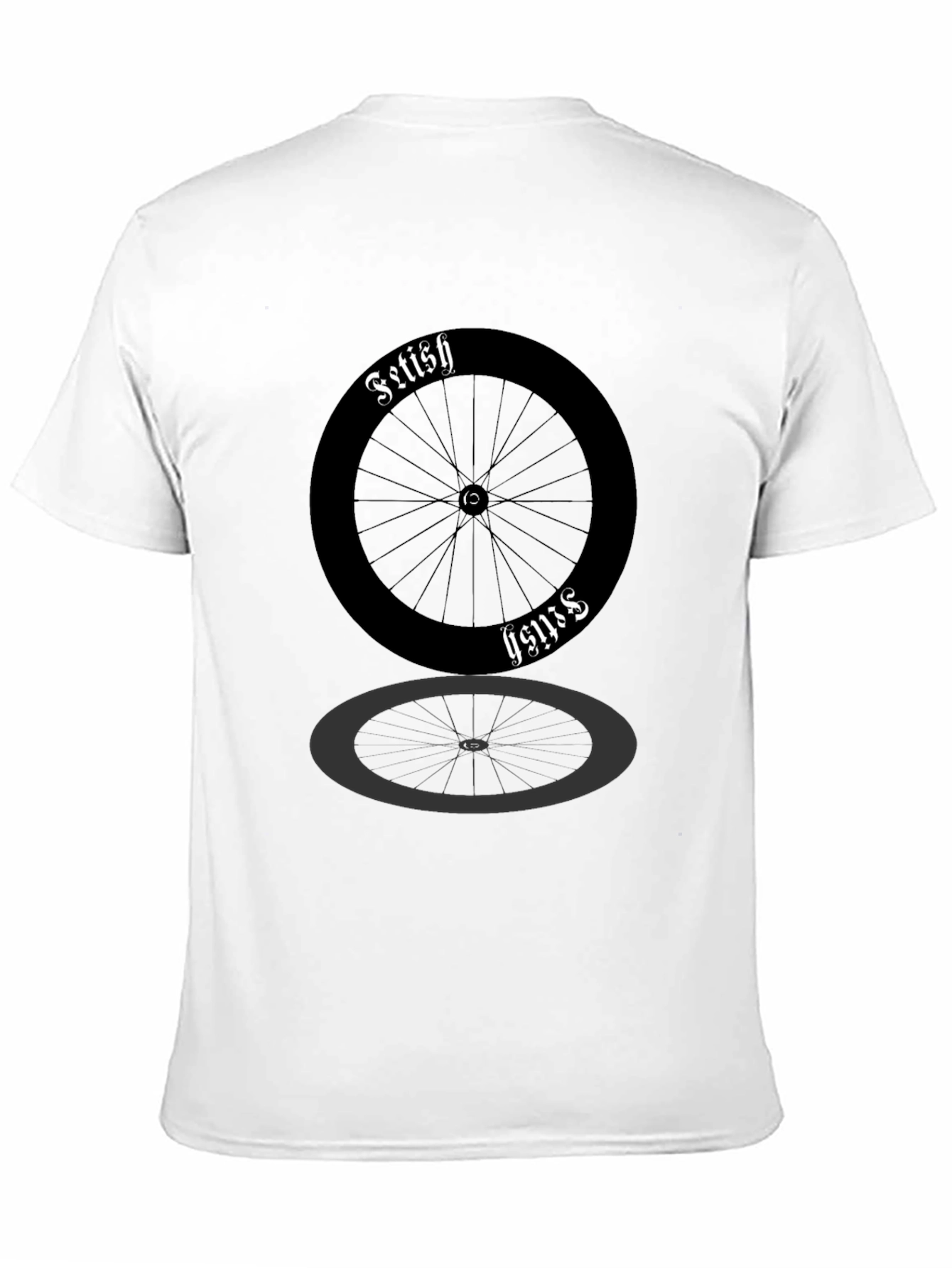 Black Fetish Cycle Wheel Black T-Shirt view 11