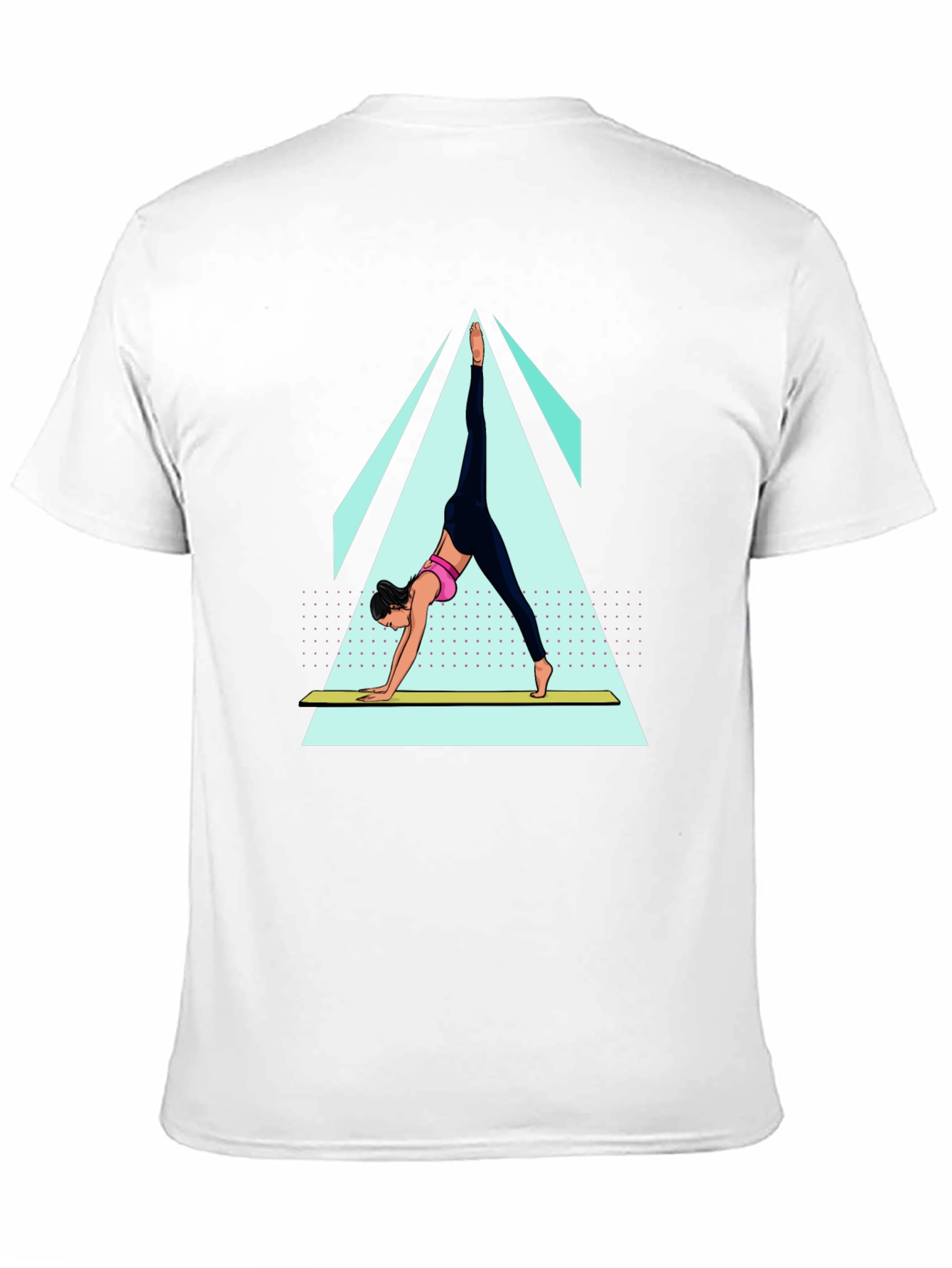 Black Yoga Pose Graphic Tee - Black Cotton Blend Shirt view 11