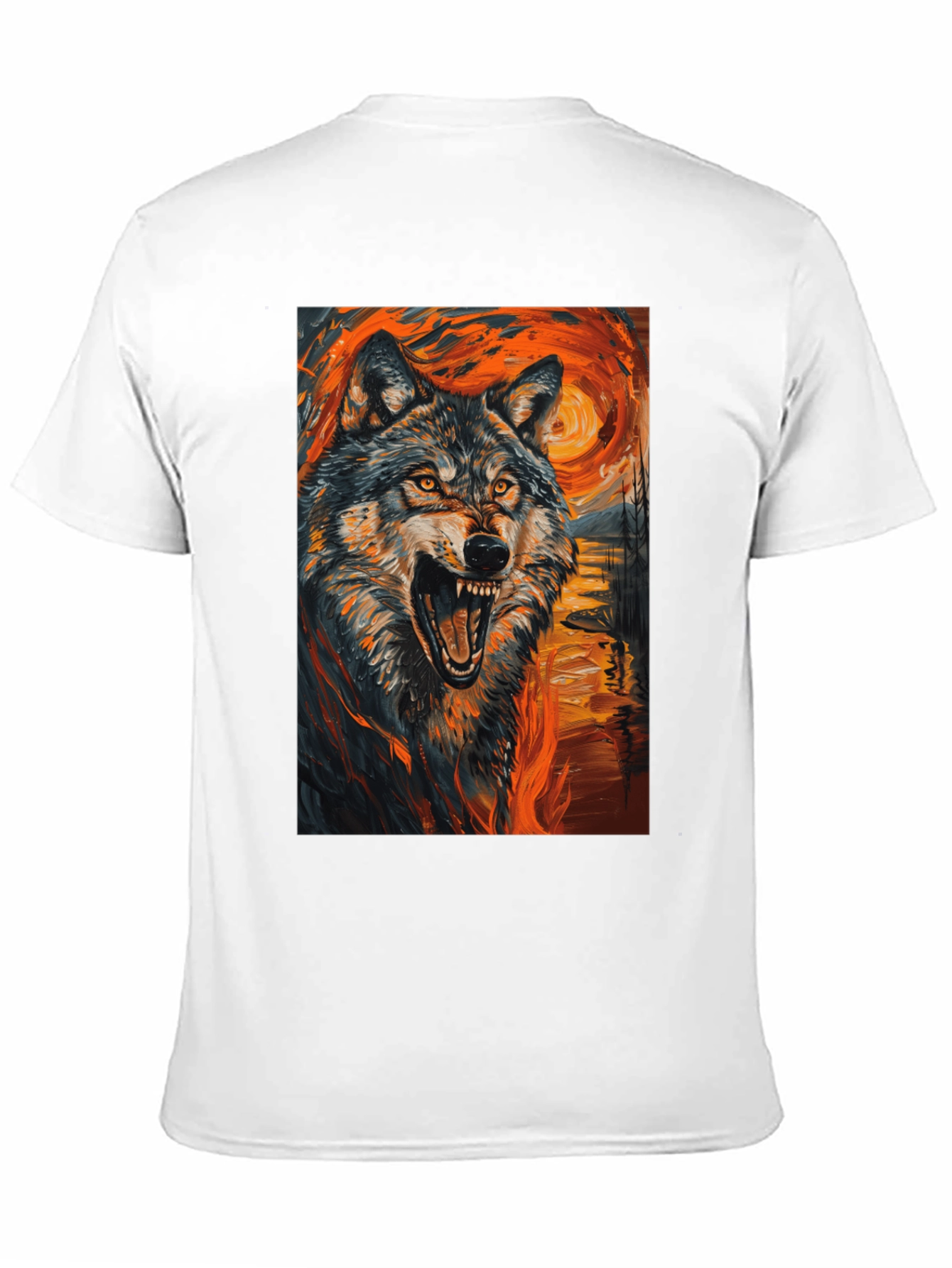 Black Wolf Art T-Shirt - Vibrant Graphic Tee view 11