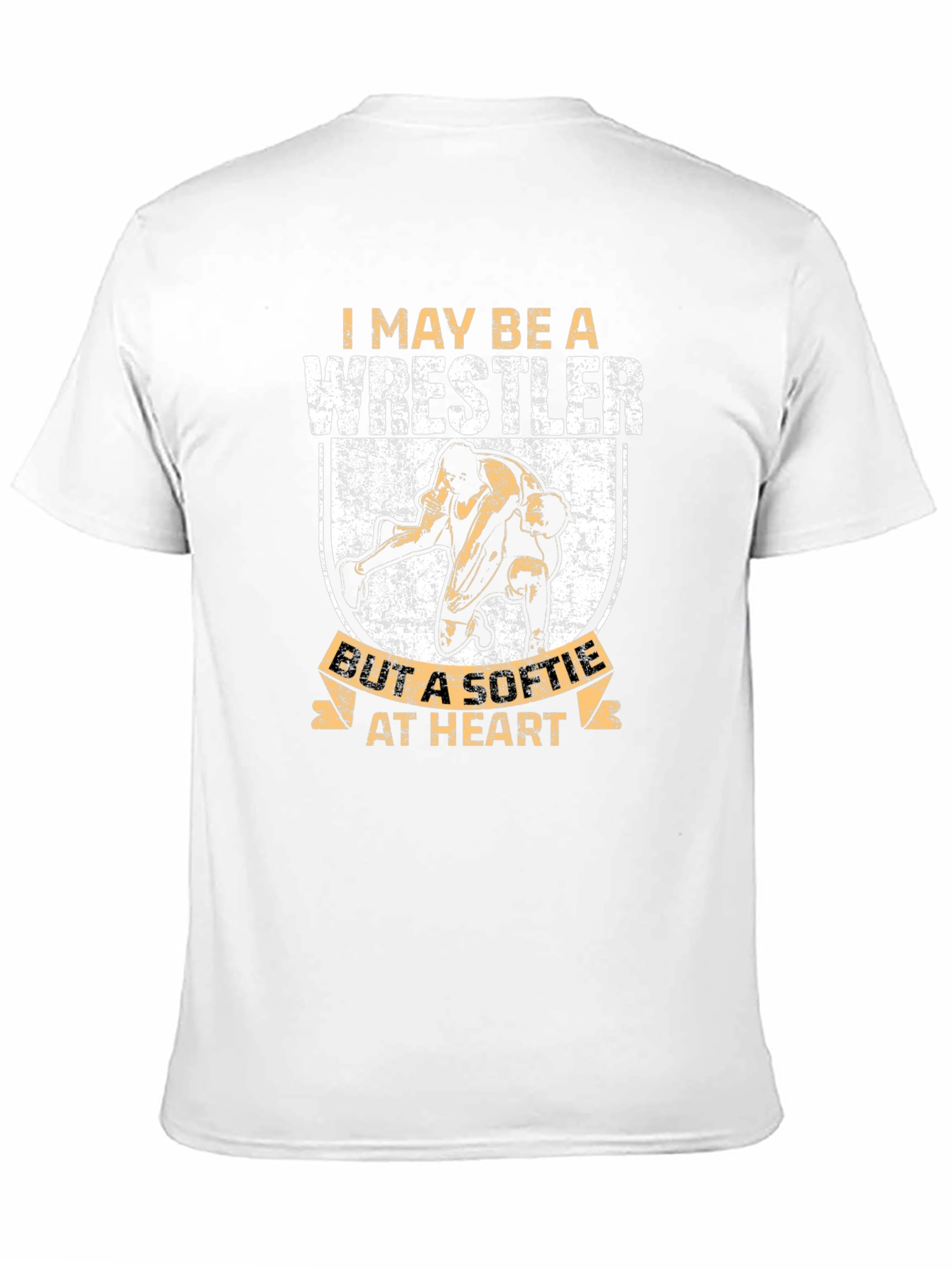 Black I May Be A Wrestler Softie at Heart Graphic Tee view 11