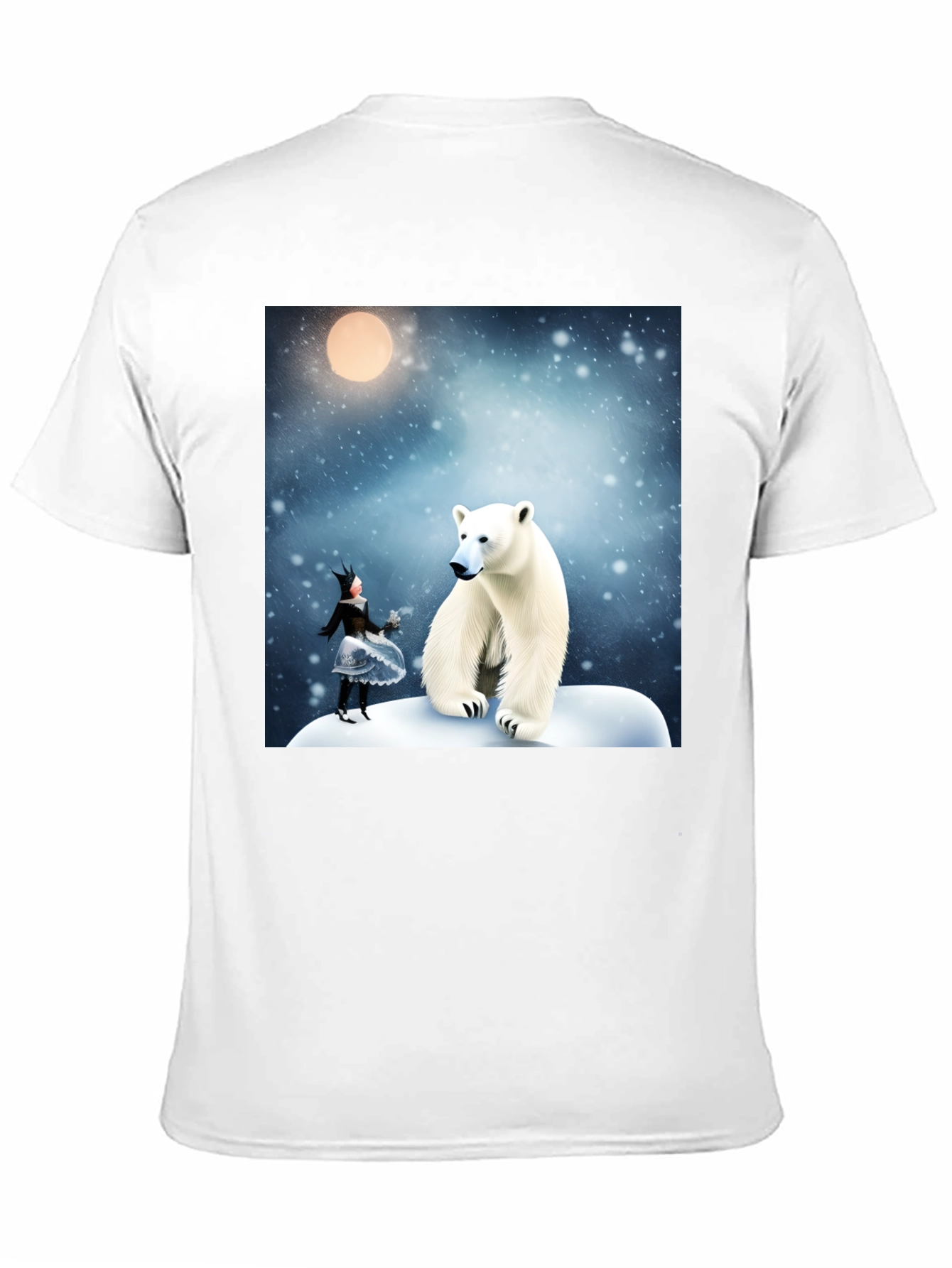 Black Winter Wonderland Polar Bear Graphic Tee view 11