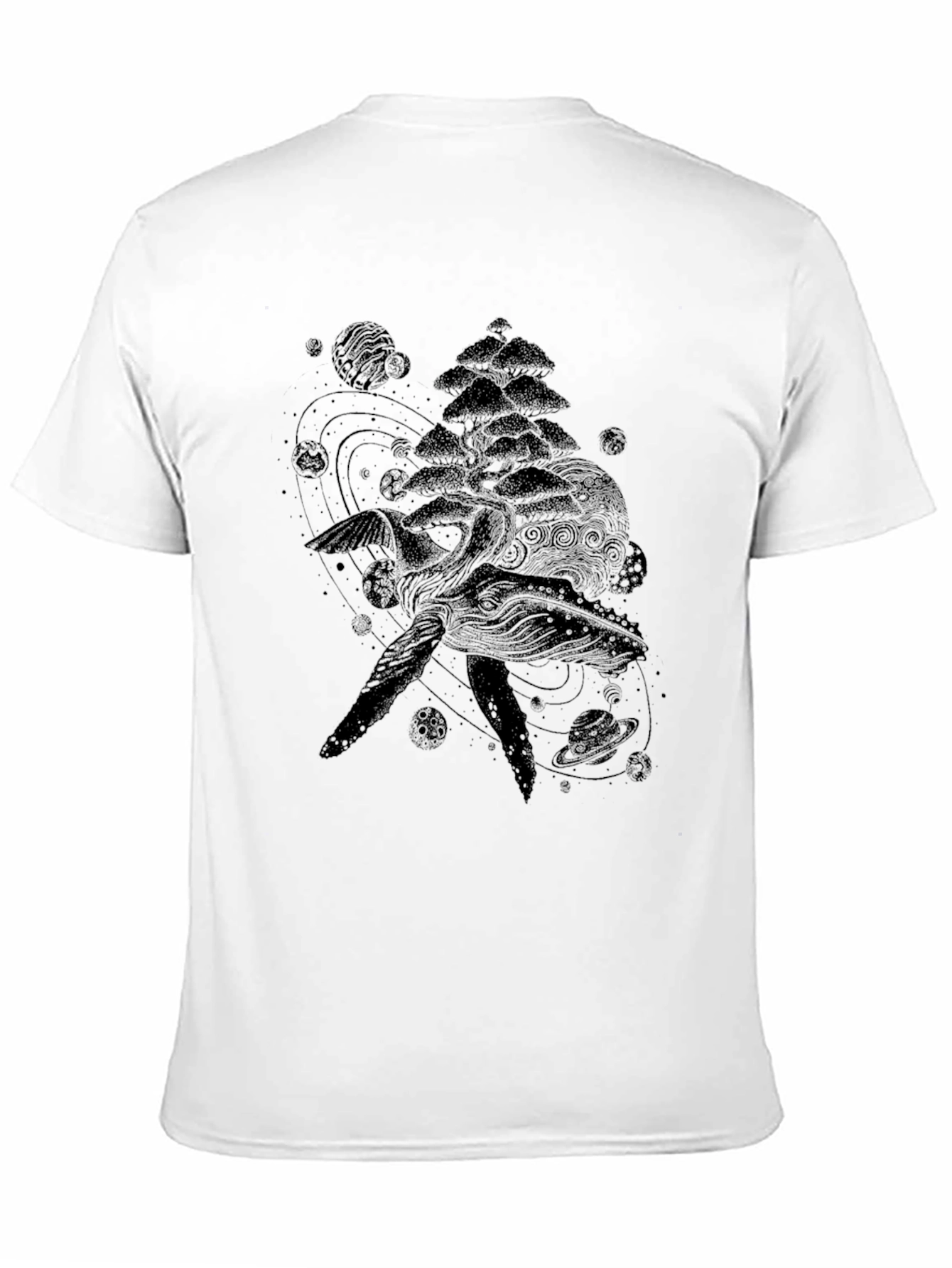 Cosmic Whale Graphic Tee - Black - 11