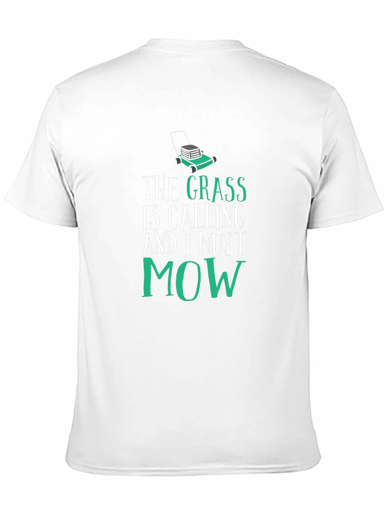 Black Funny Lawn Mowing T-Shirt - The Grass is Calling view 11