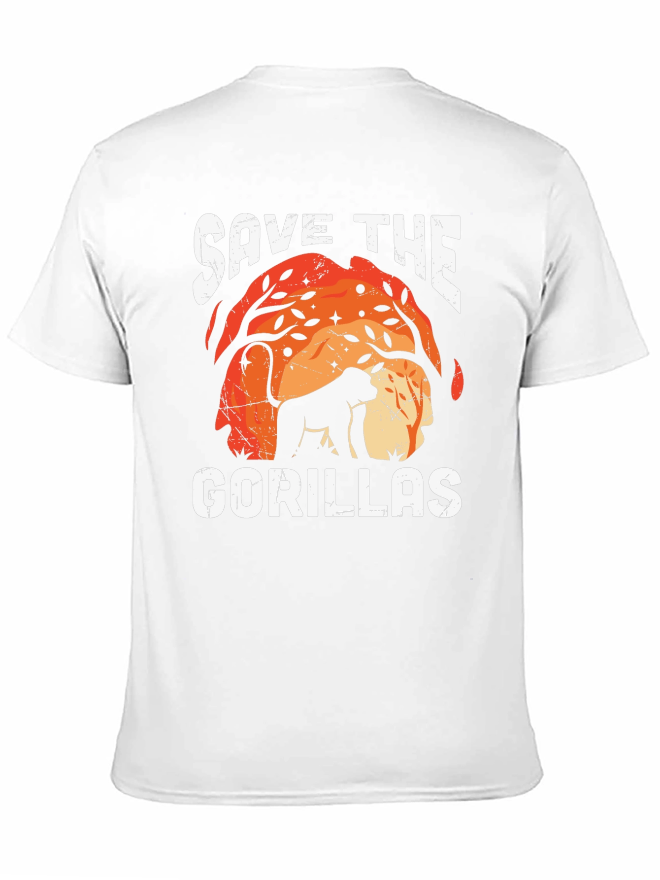 Black Save The Gorillas Graphic Tee view 11