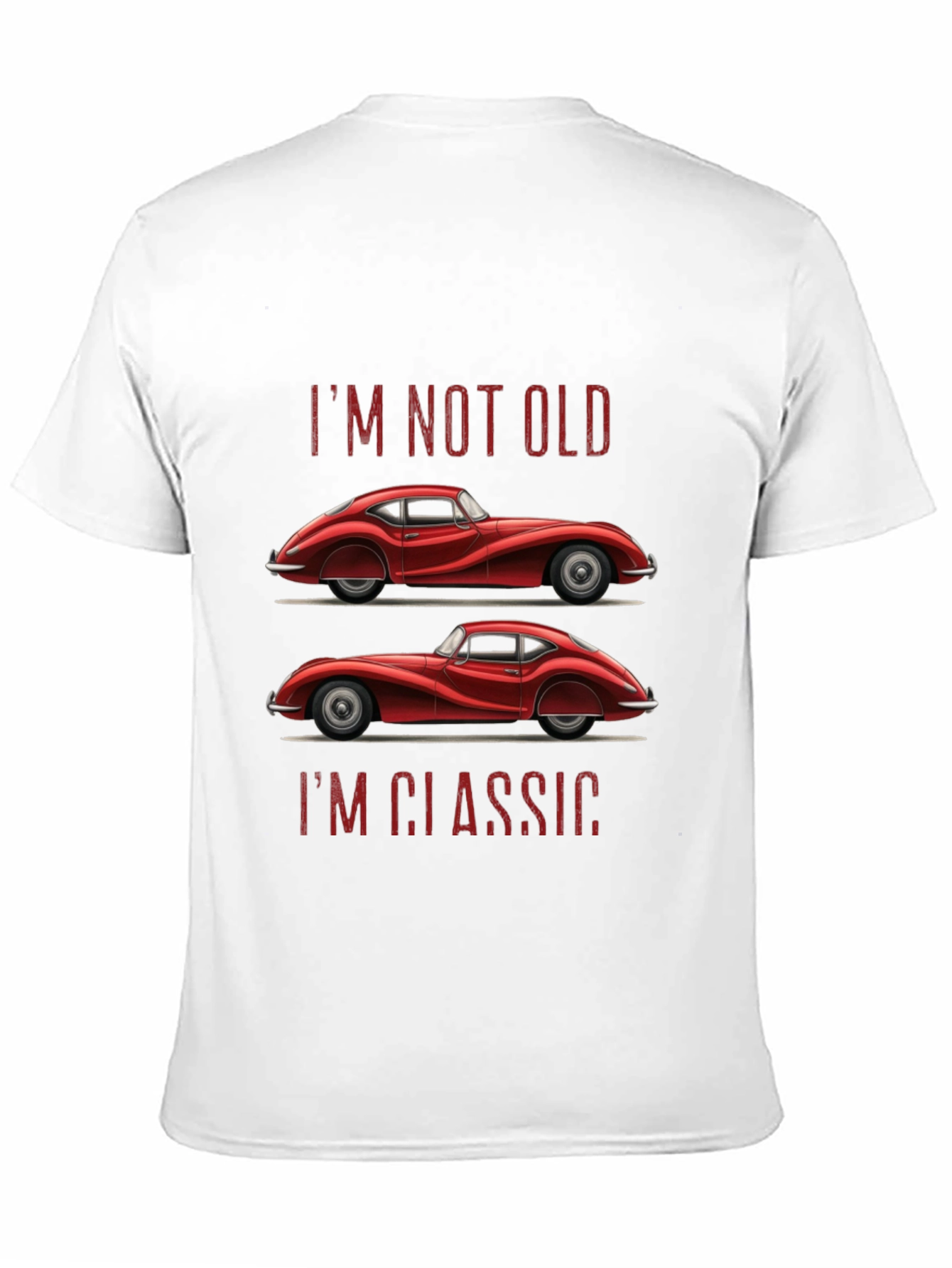 Black Classic Car T-Shirt - "I'm Not Old, I'm Classic" view 11