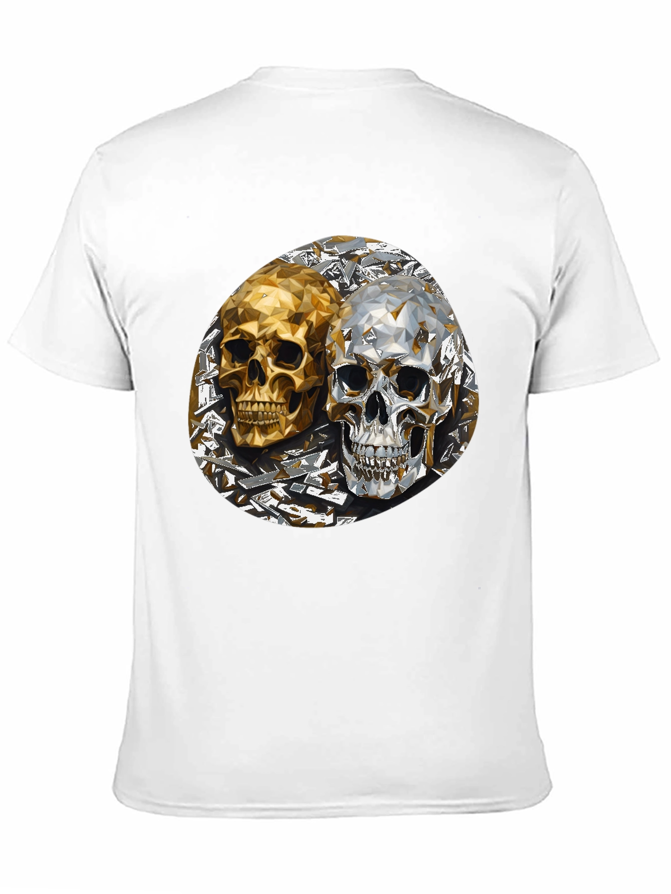 Black Skull Art Graphic Print Men's T-Shirt view 11
