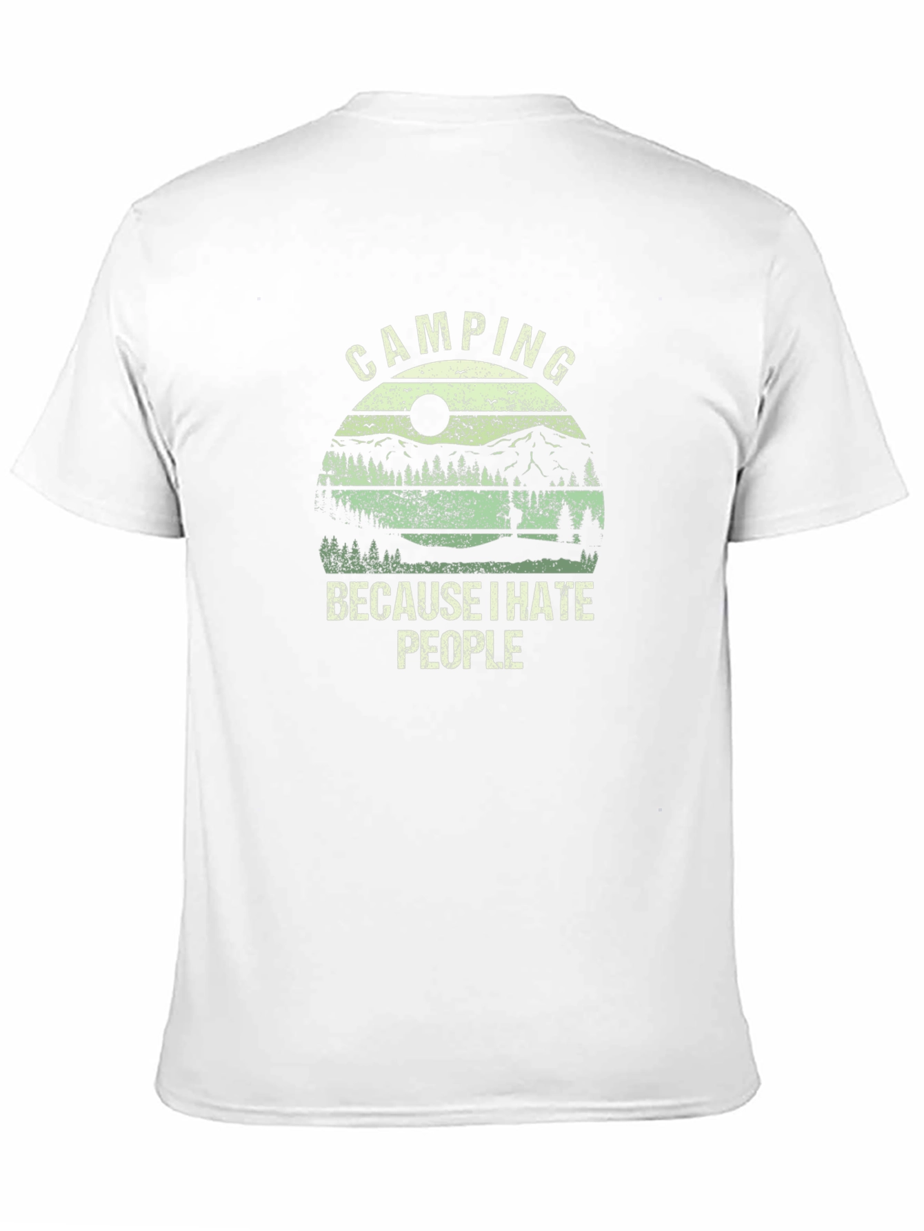 Black Camping Because I Hate People T-Shirt view 11