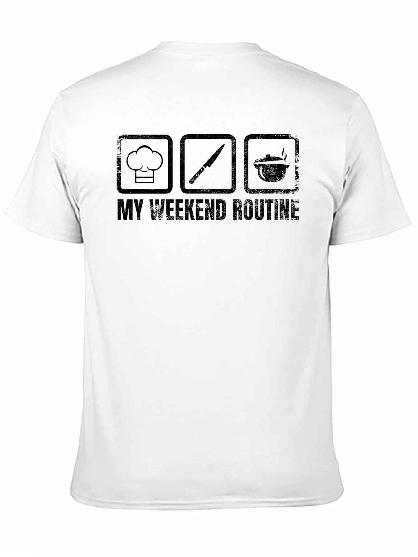 Black Chef Weekend Routine T-Shirt - Cooking Hobby Tee view 11