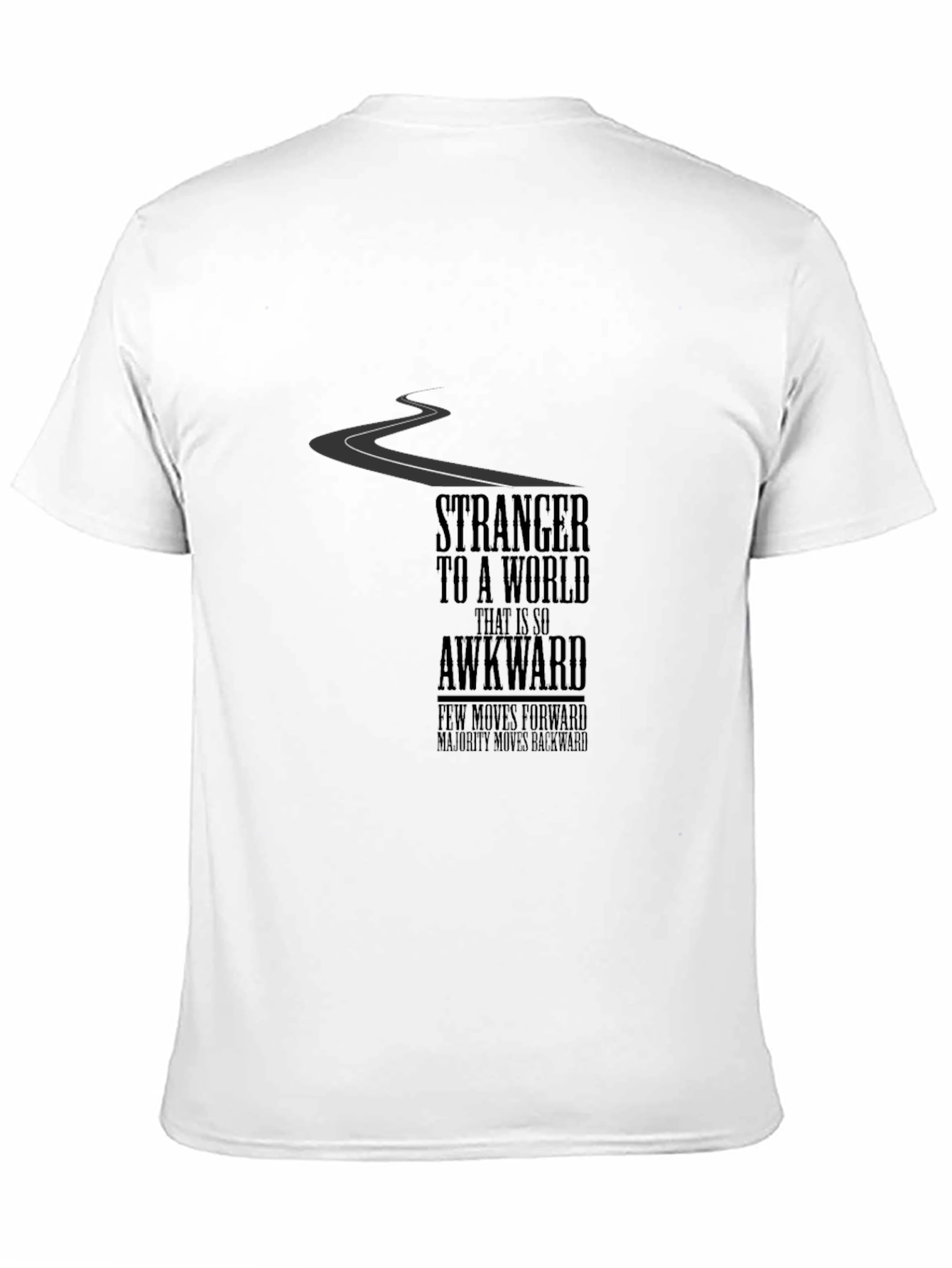 Black Stranger To A World Graphic T-Shirt view 11