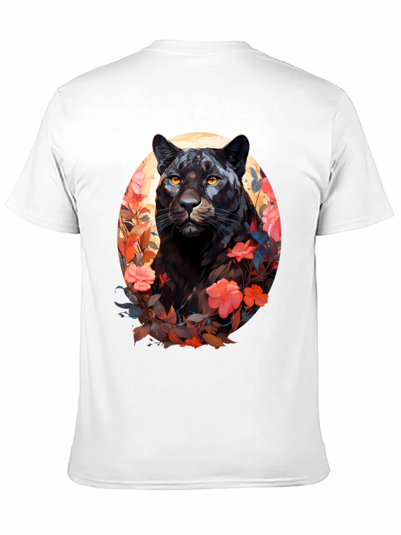 Black Black Panther Floral Graphic Tee view 11
