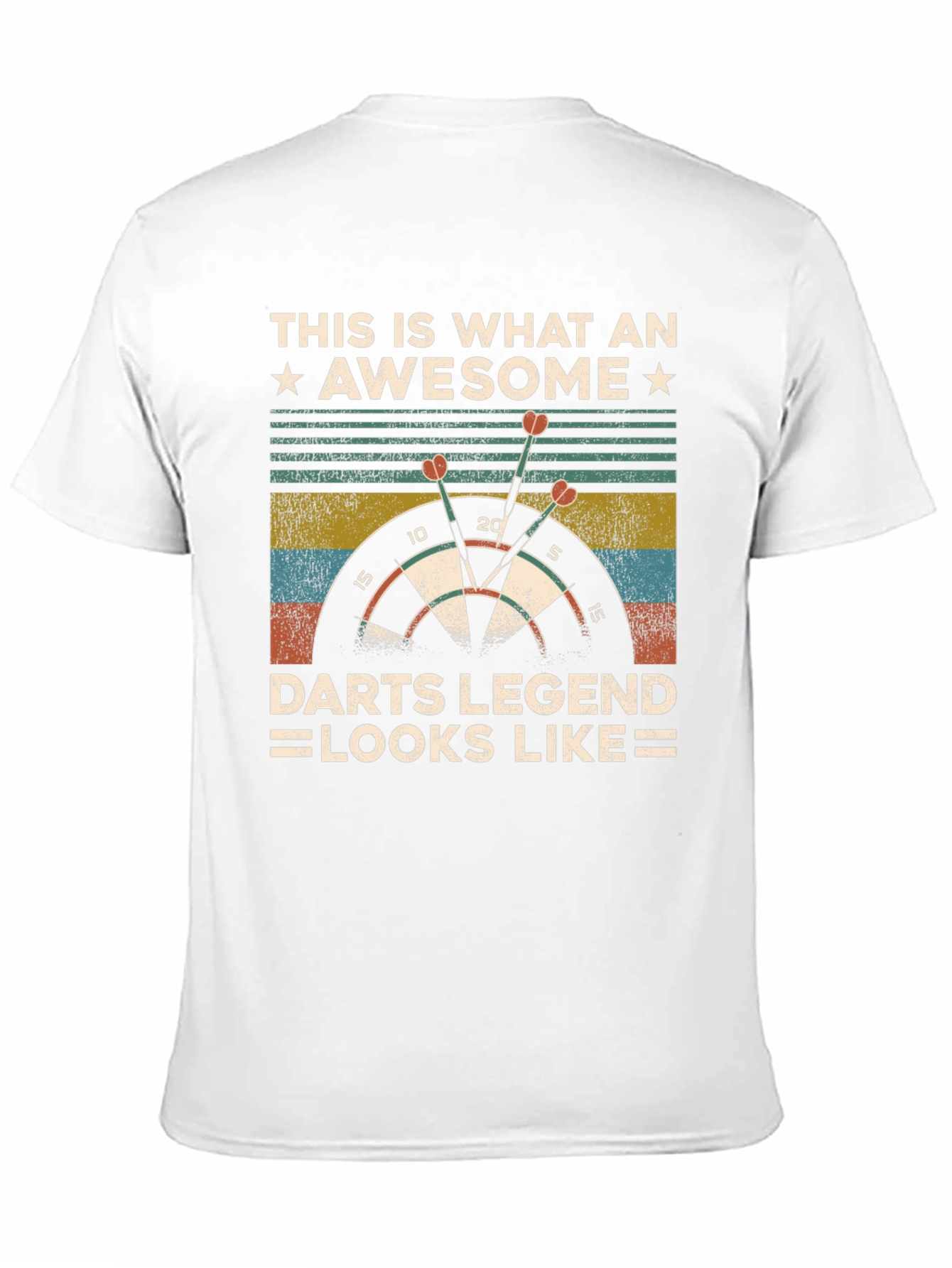 Black Awesome Darts Legend T-Shirt: Dartboard Graphic Tee view 11