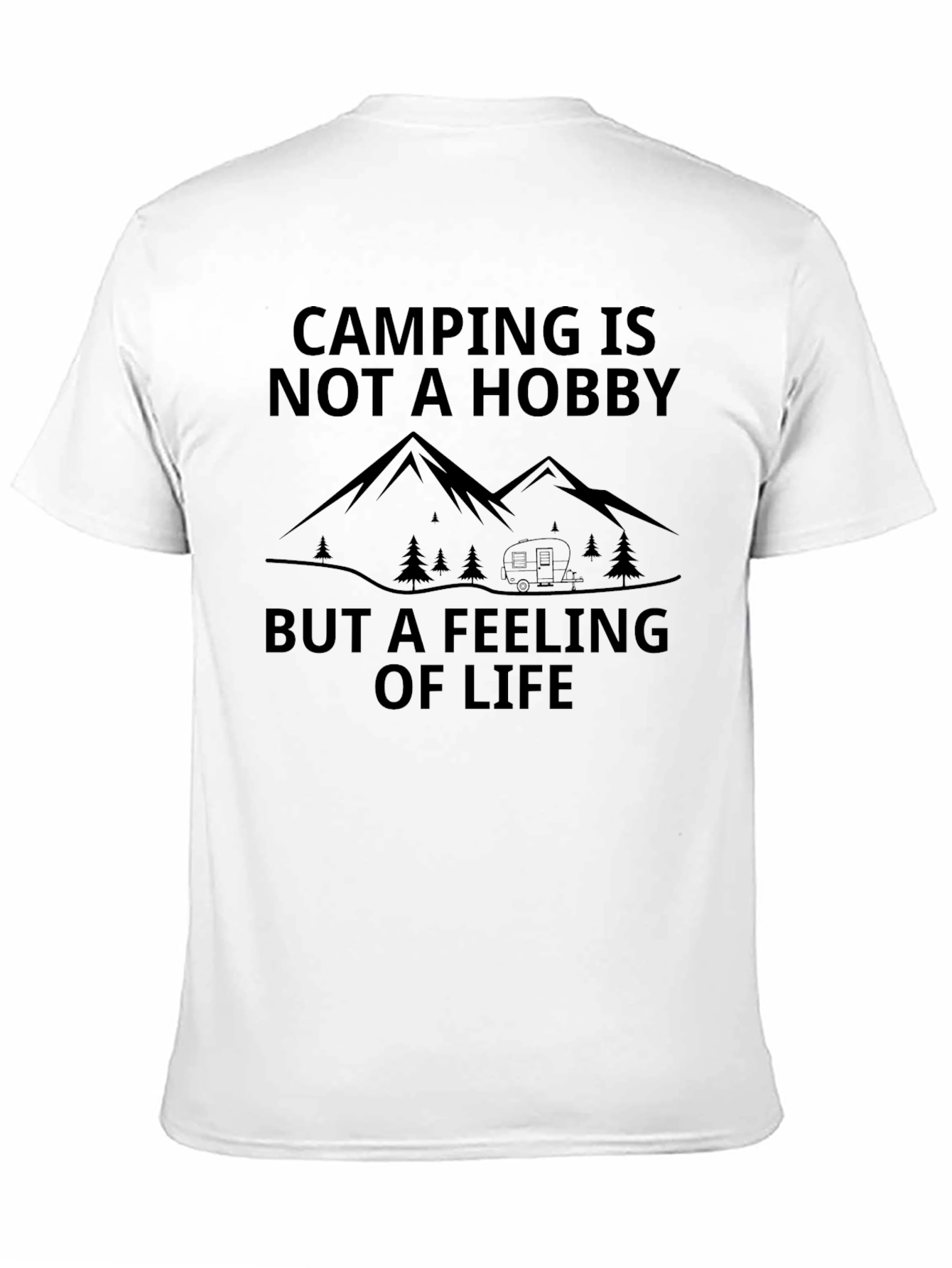 Black Camping Is Not A Hobby Black Graphic Tee view 11