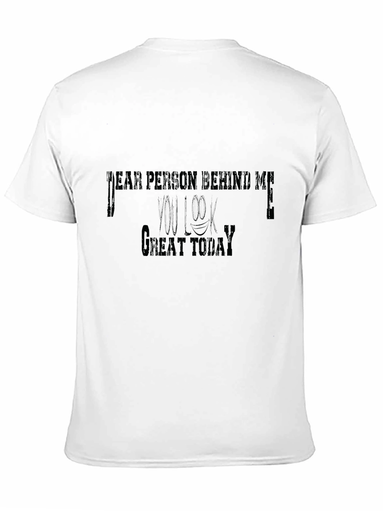 Black Humorous Graphic Tee - Dear Person Behind Me - Black view 11