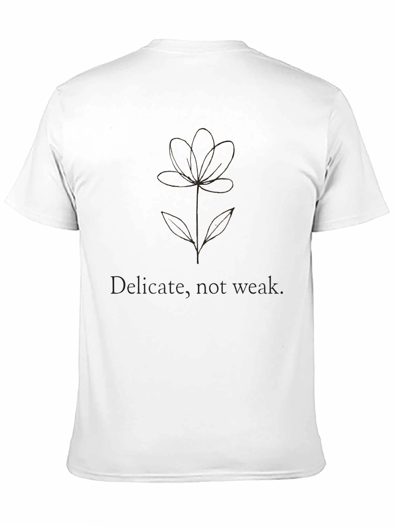 Black Delicate Flower Graphic Tee - Black view 11