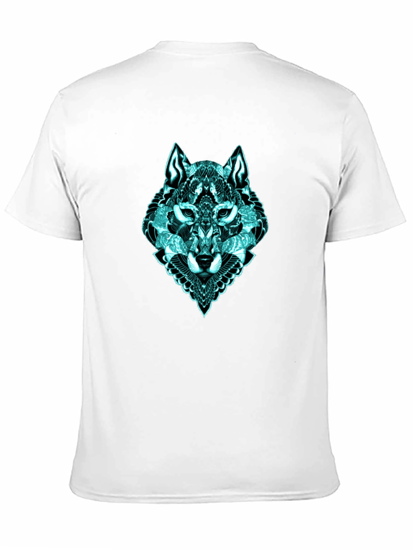 Black Mystic Wolf Graphic T-Shirt view 11