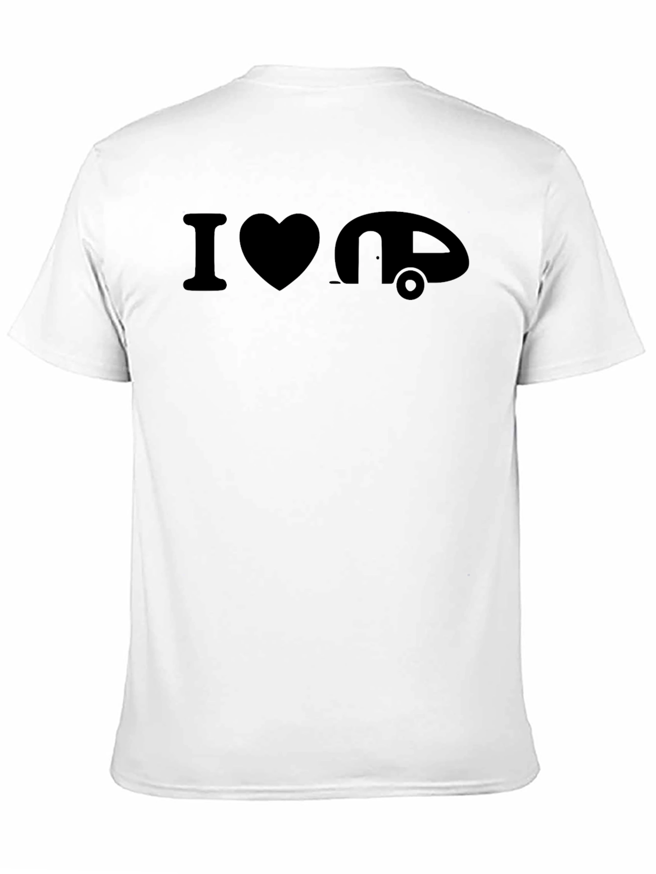 Black I Heart Camping Tee - Black Cotton T-Shirt view 11