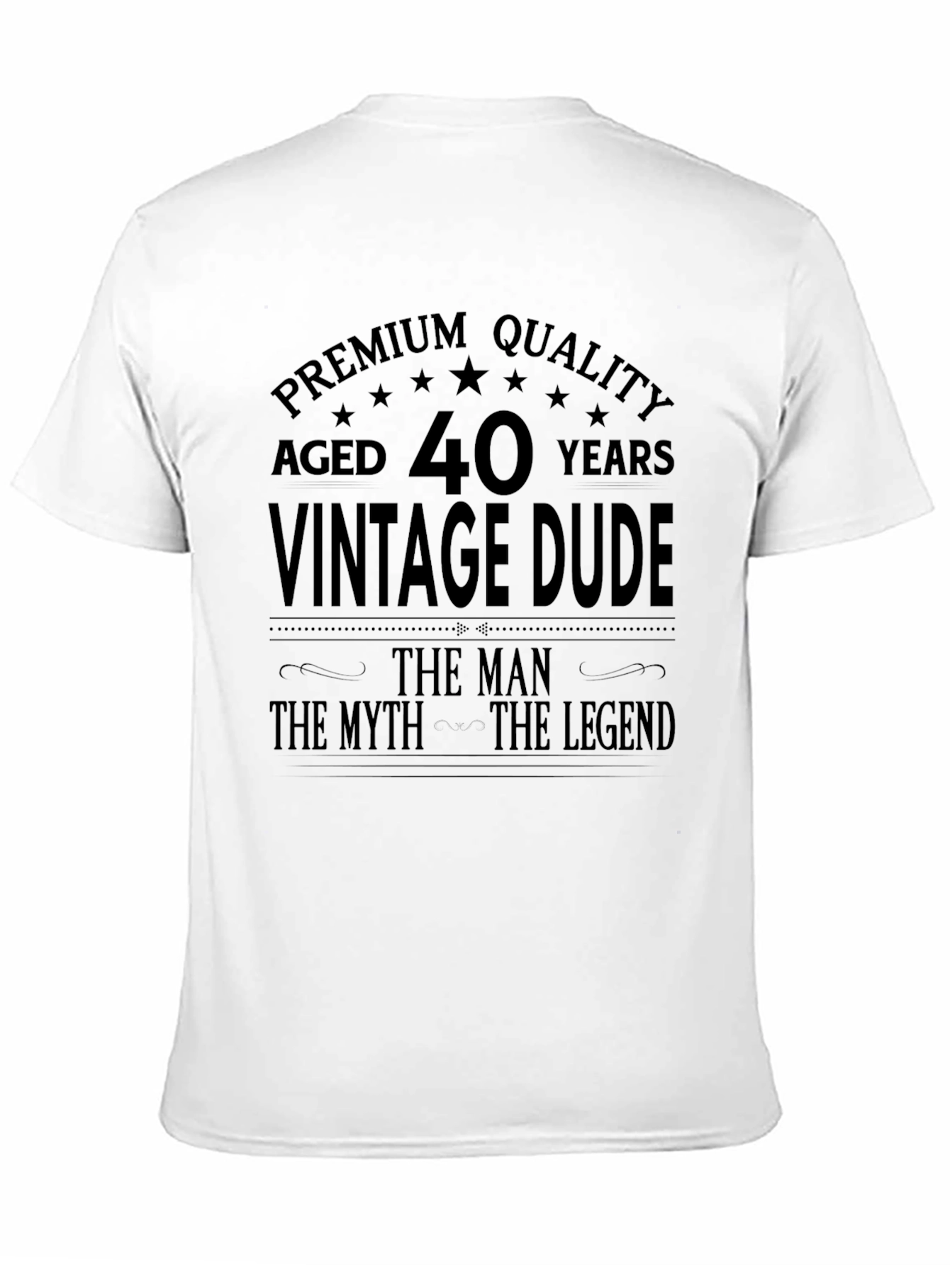 Black Vintage Dude 40th Birthday Premium T-Shirt view 11