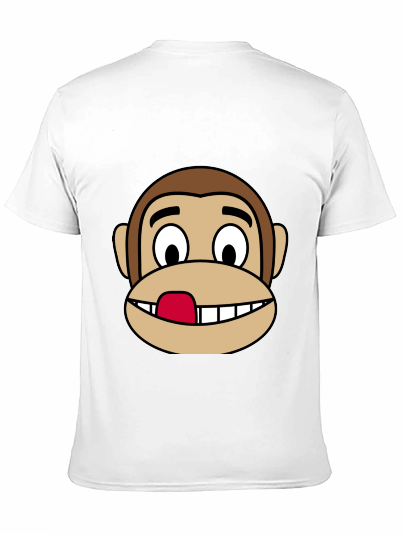 Black Funny Monkey Face Graphic Tee - Black Cotton T-Shirt view 11