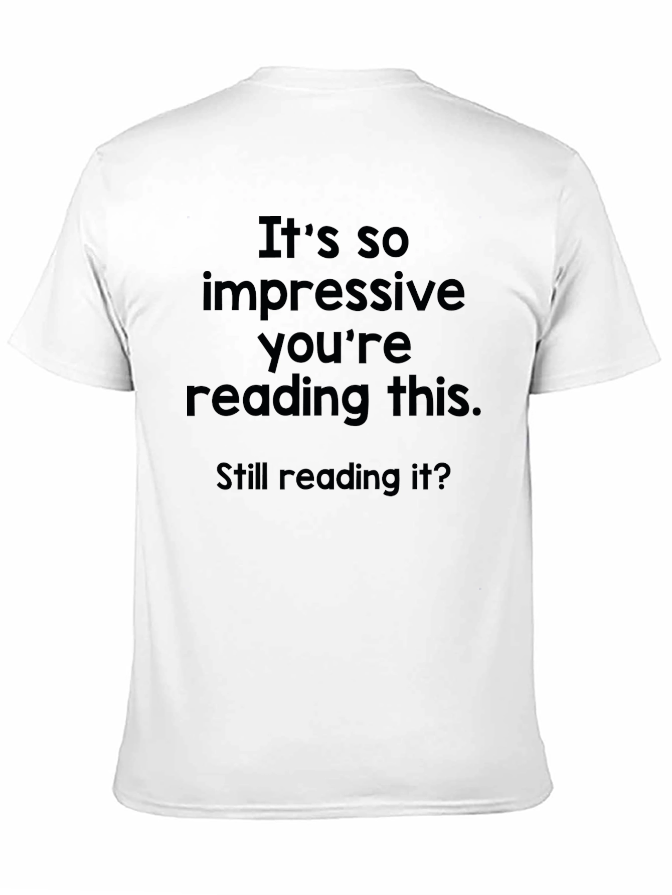 Black Impressive Reading T-Shirt - Funny Novelty Tee view 11