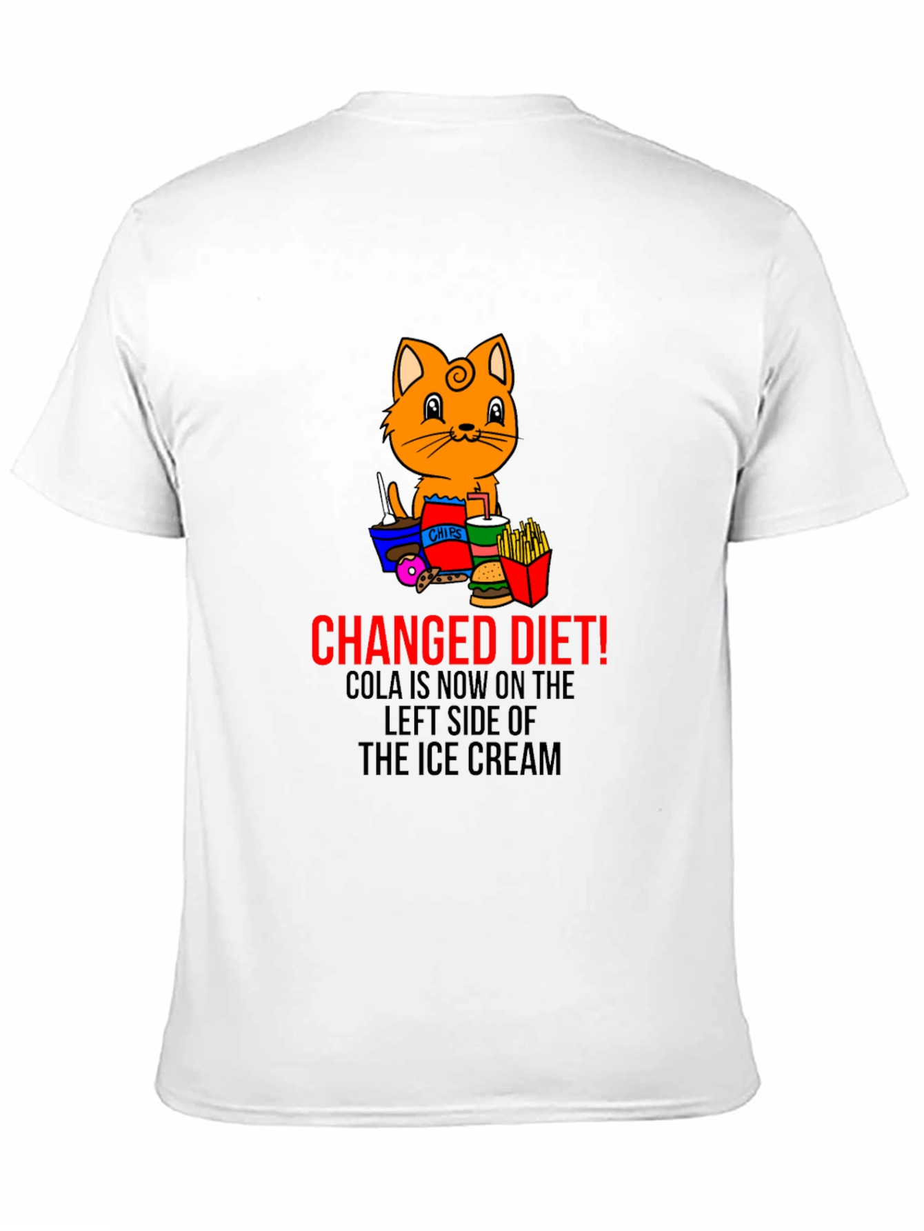 Black Changed Diet Cat T-Shirt view 11
