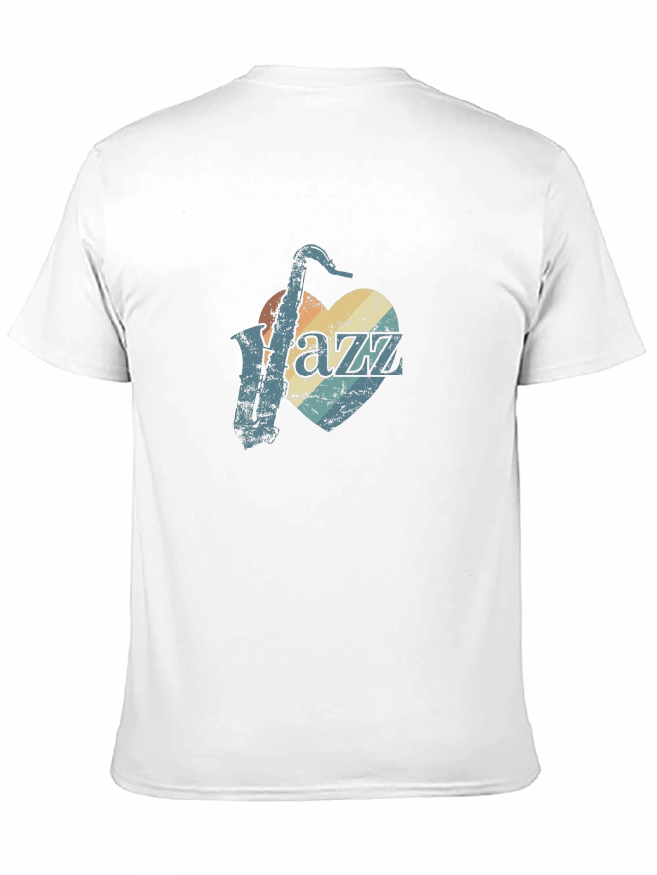 Black Vintage Jazz Saxophone Heart Graphic Tee - Black view 11