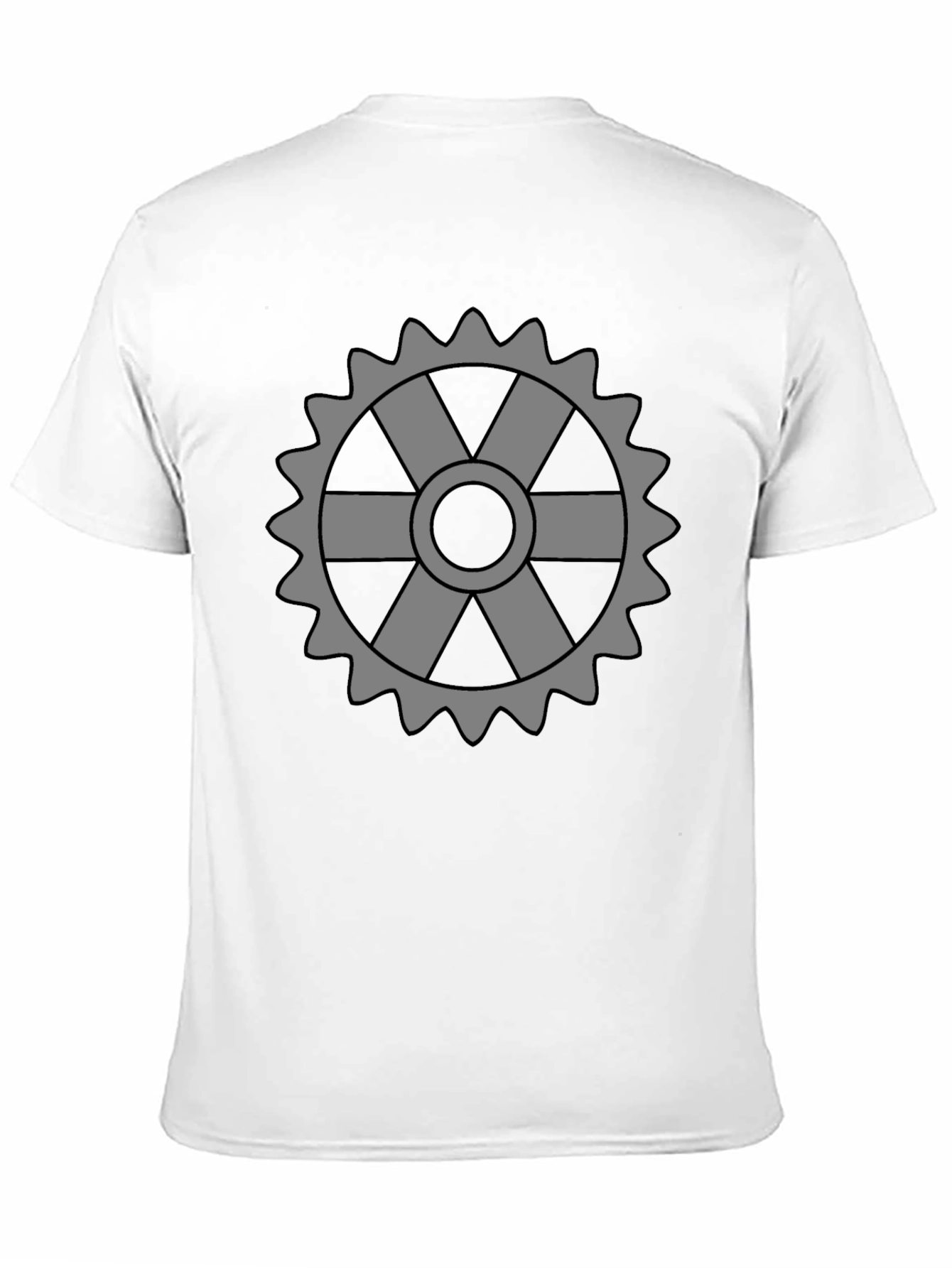 Black Cog Graphic Tee - Stylish Black Cotton T-Shirt view 11