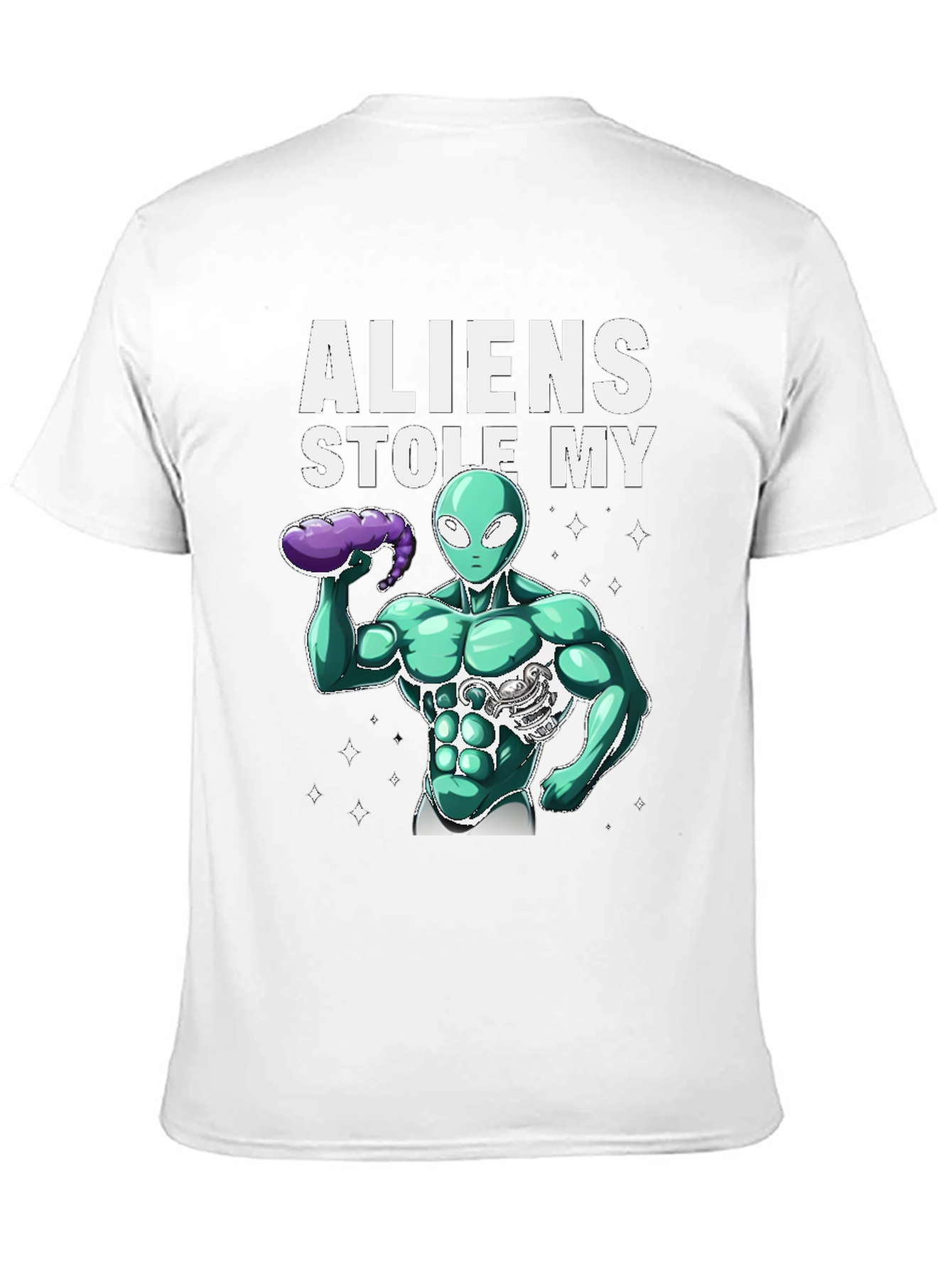 Black Aliens Stole My Six-Pack T-Shirt view 11