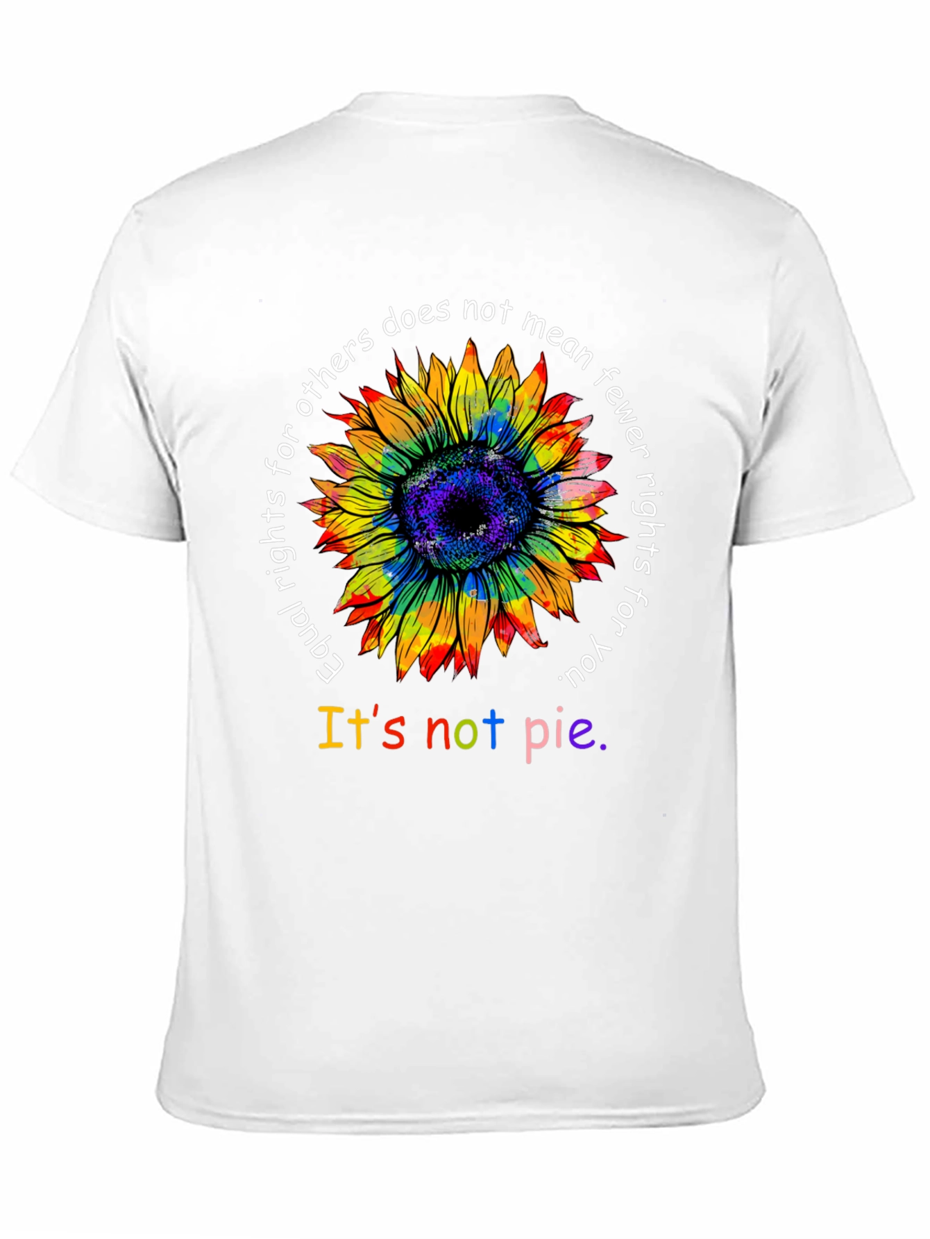 Black Equality Rights Sunflower Graphic T-Shirt view 11
